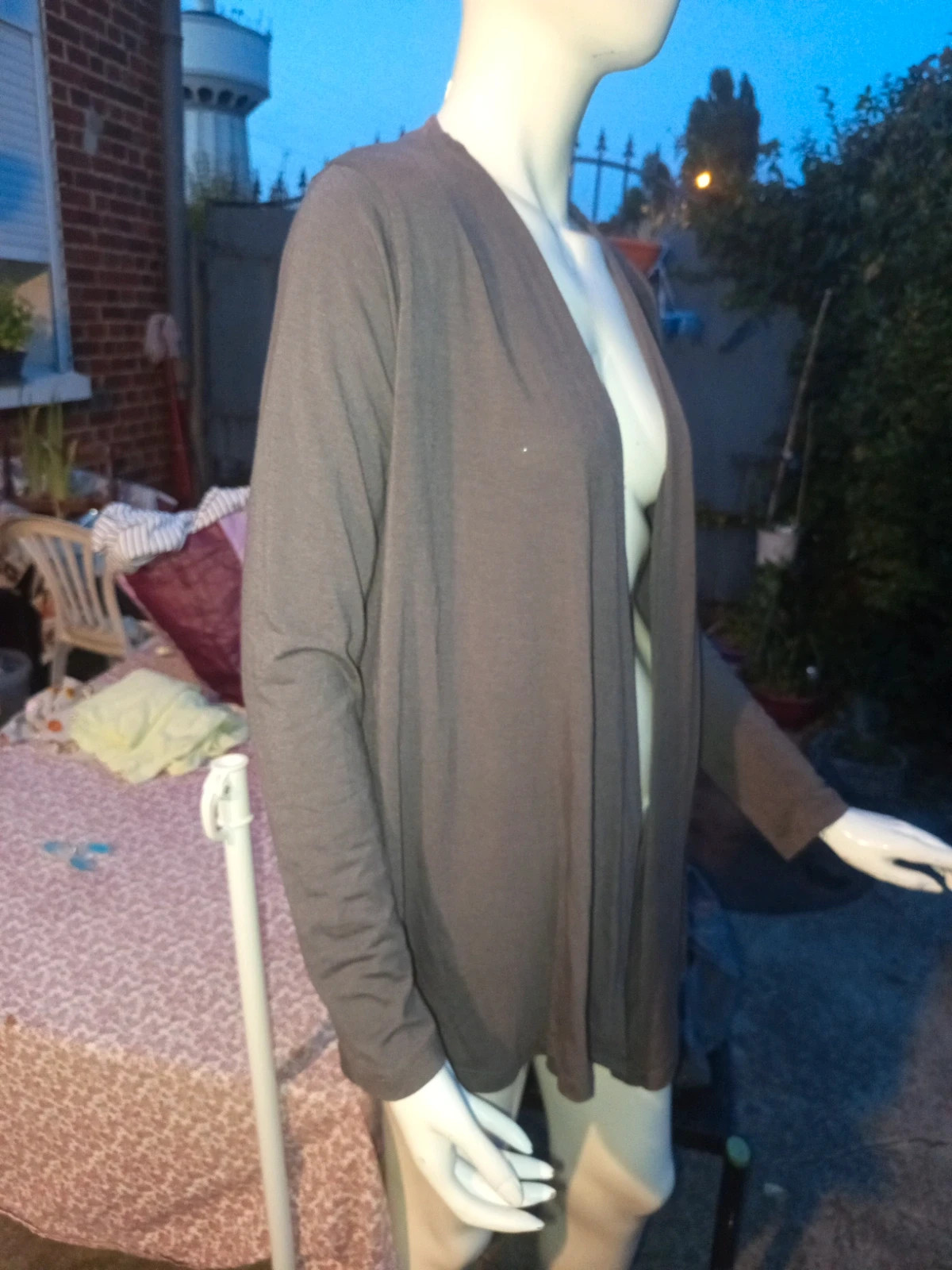 Gilet long fluide sans fermeture – sans marque – taille L / 40 / 12 3