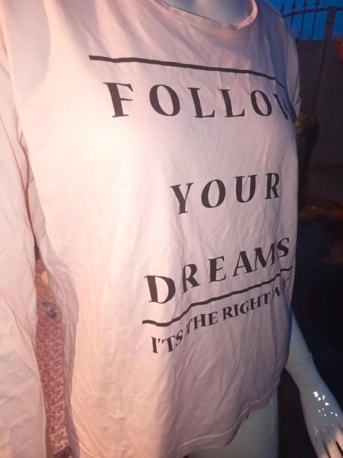 T-shirt manches longues rose Follow Your Dreams 9th Avenue – 9th Avenue – taille L / 40 / 12 4
