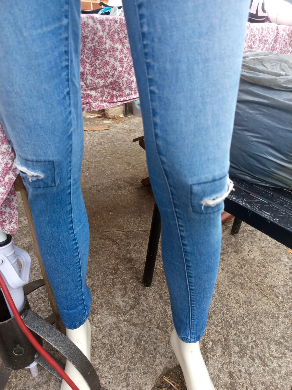 Jean skinny bleu taille haute troué Nice Girl 36 (S) – Nice Girl – taille S / 36 / 8 4
