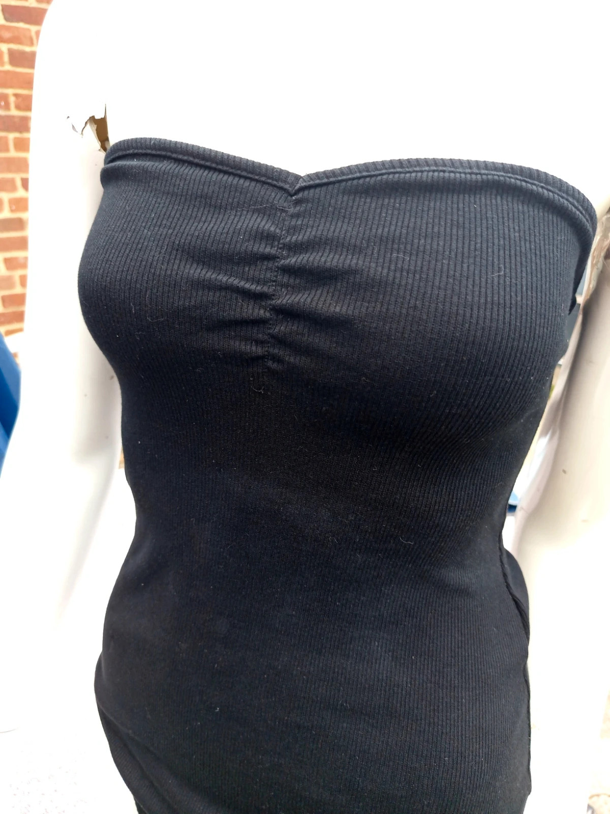 Body bustier noir côtelé Jennyfer – Jennifer – taille S / 36 / 8 2