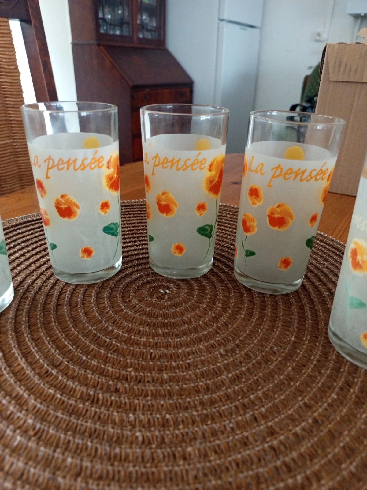 Vintage ( Lot de 5 verre) – la pensée 2
