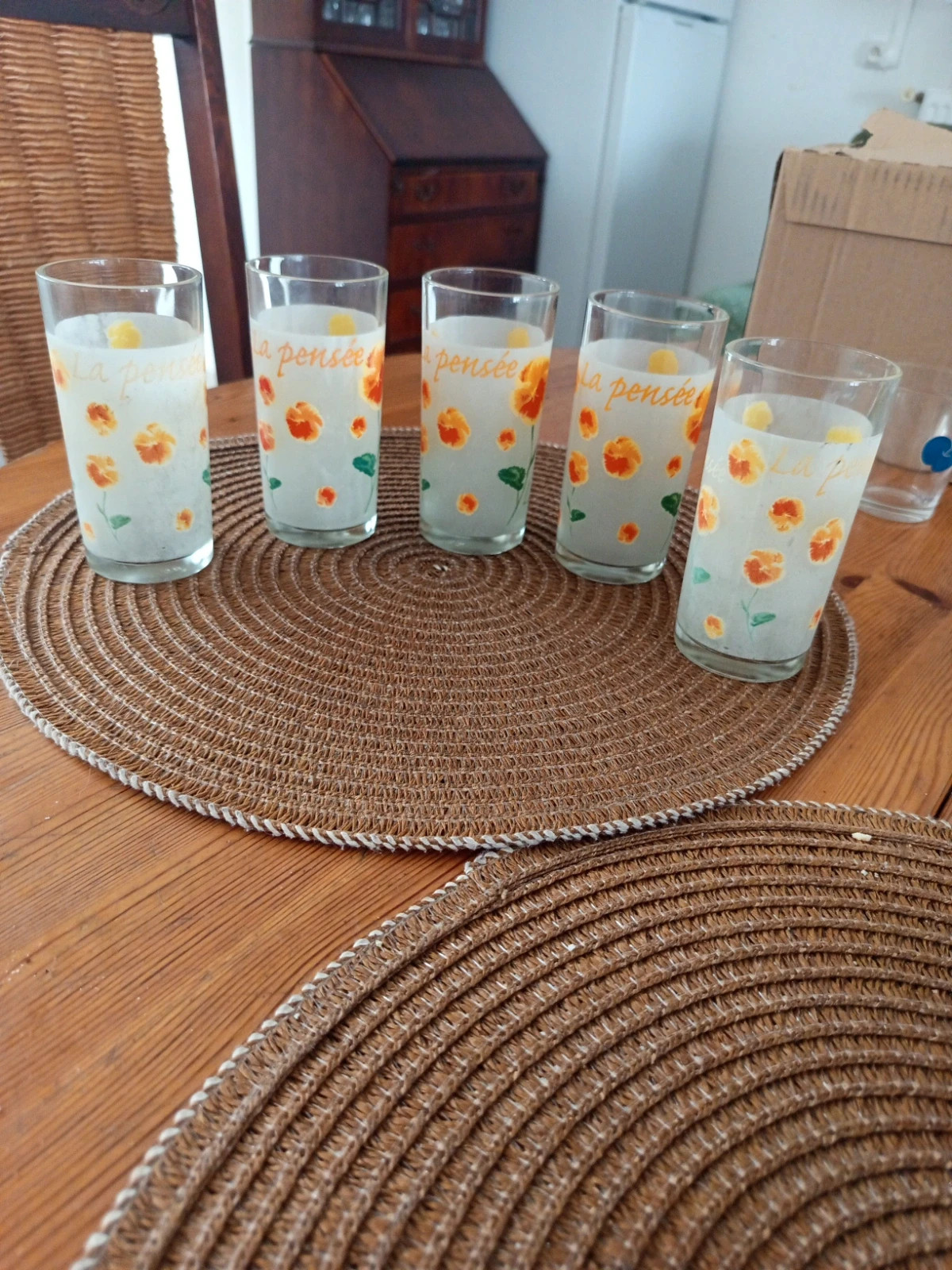 Vintage ( Lot de 5 verre) – la pensée