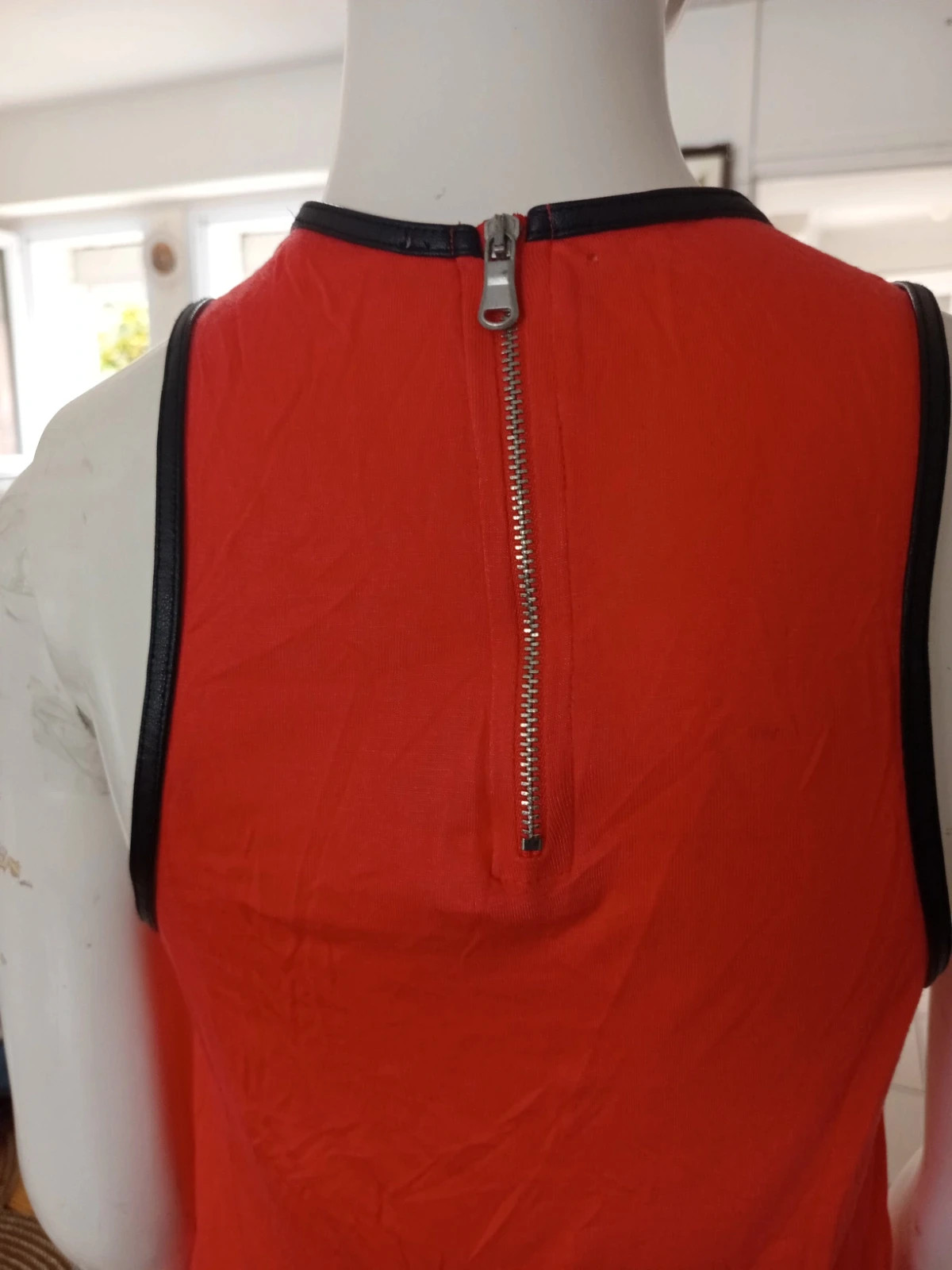 Débardeur fluide rouge corail Zara avec zip au dos – Zara – taille M / 38 / 10 3