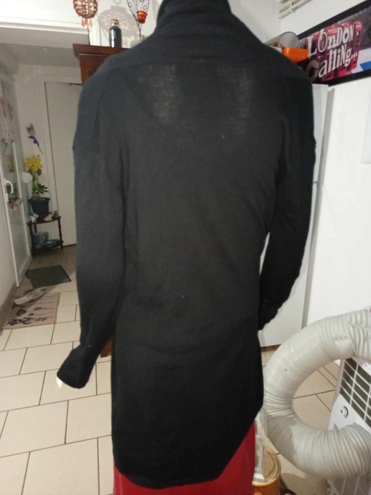 Gilet long fin noir ceinturé Zara Knit – Taille S – Zara – taille S / 36 / 8 4