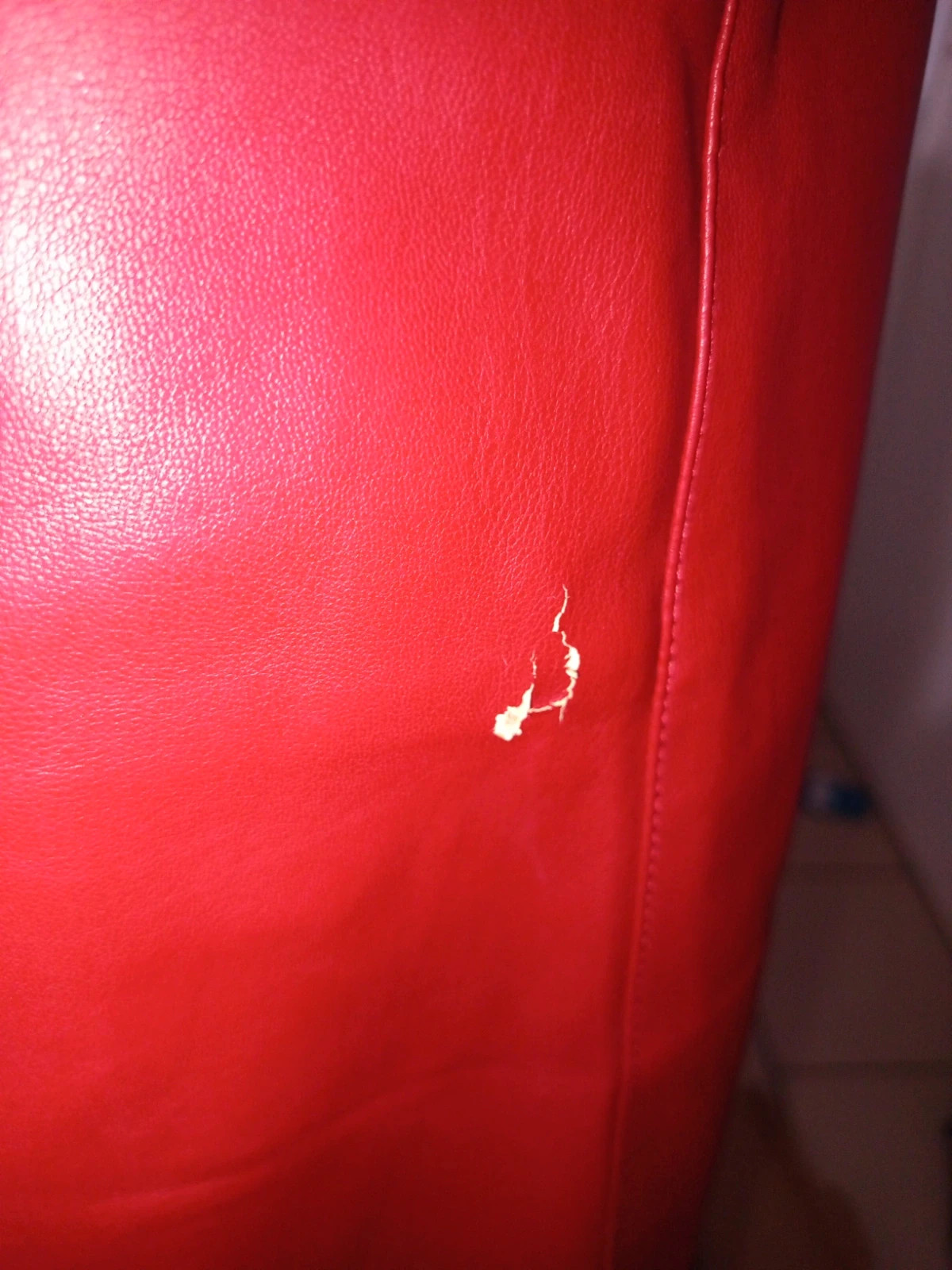 Jupe droite en simili-cuir rouge Blancheporte – Taille 42 – Blancheporte – taille L / 40 / 12 4