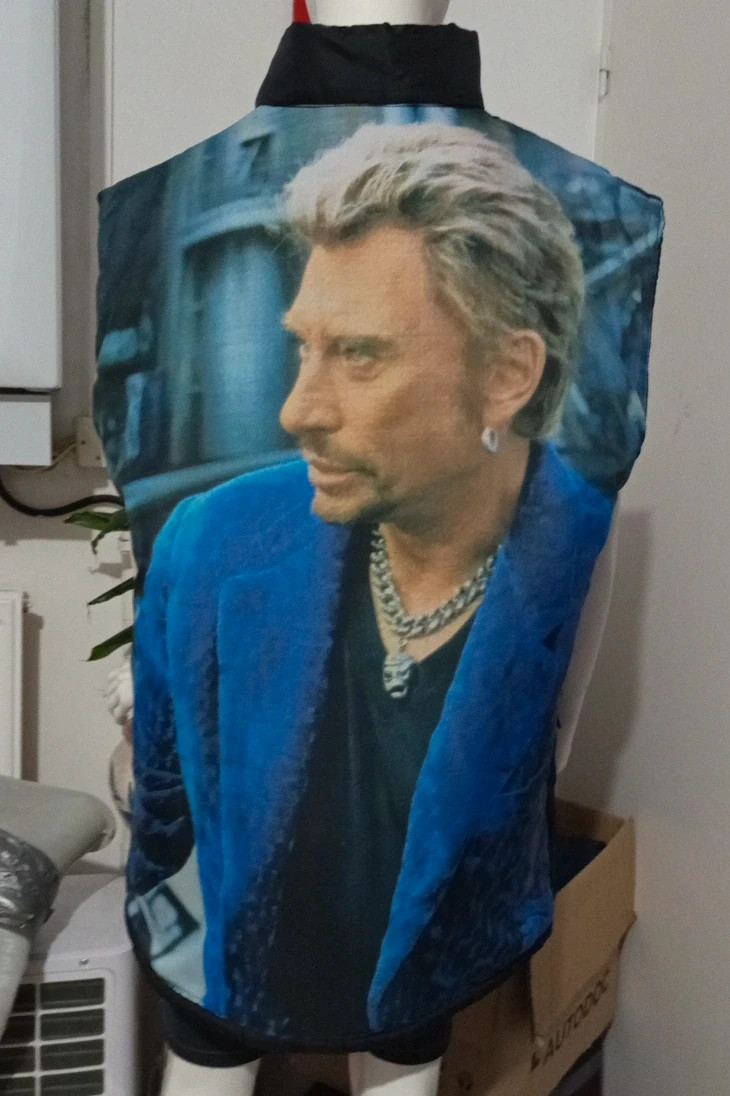 Johnny Hallyday veste sans manches- Taille XXL - Collector Flashback Tour