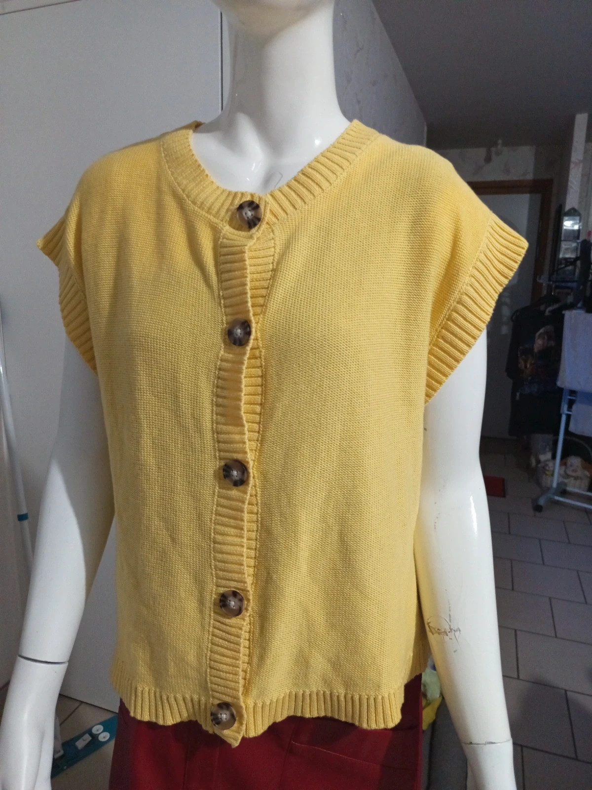 Gilet sans manches jaune moutarde Blancheporte – Taille L / 42