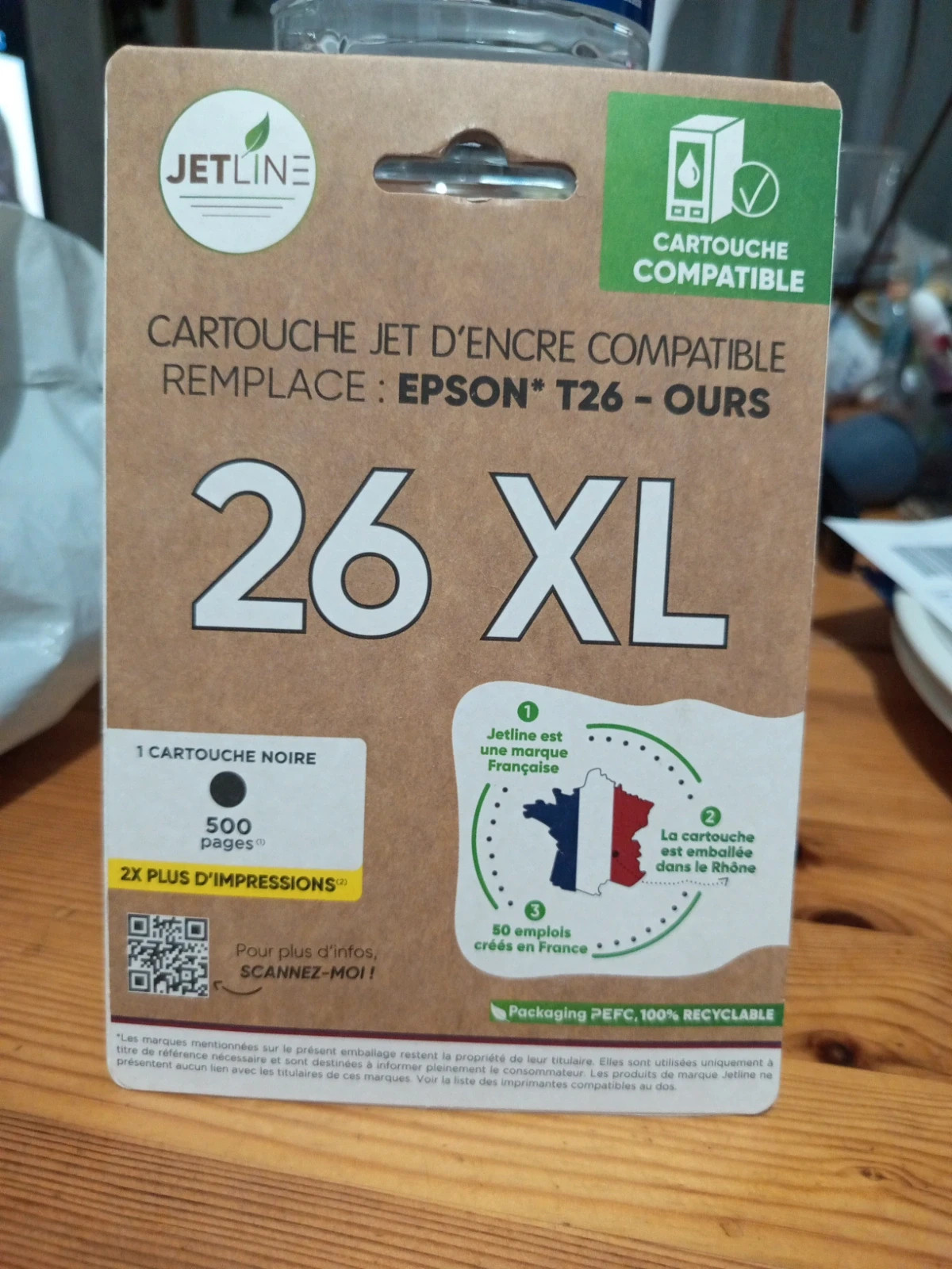 Cartouche d'encre Noir 26 XL compatible Epson (Neuve) – Jet-Line