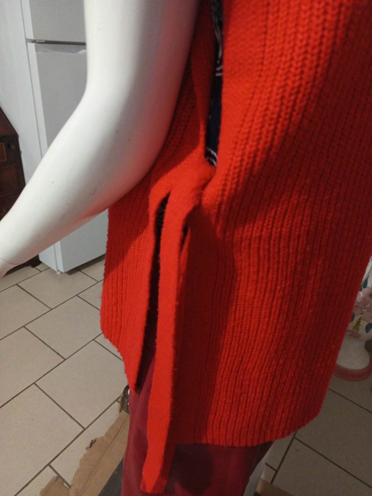Pull sans manches en maille rouge Blancheporte (Taille L/XL) – Blancheporte – taille L / 40 / 12 2