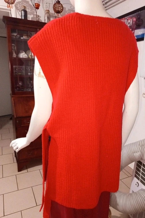 Pull sans manches en maille rouge Blancheporte (Taille L/XL) – Blancheporte – taille L / 40 / 12 4