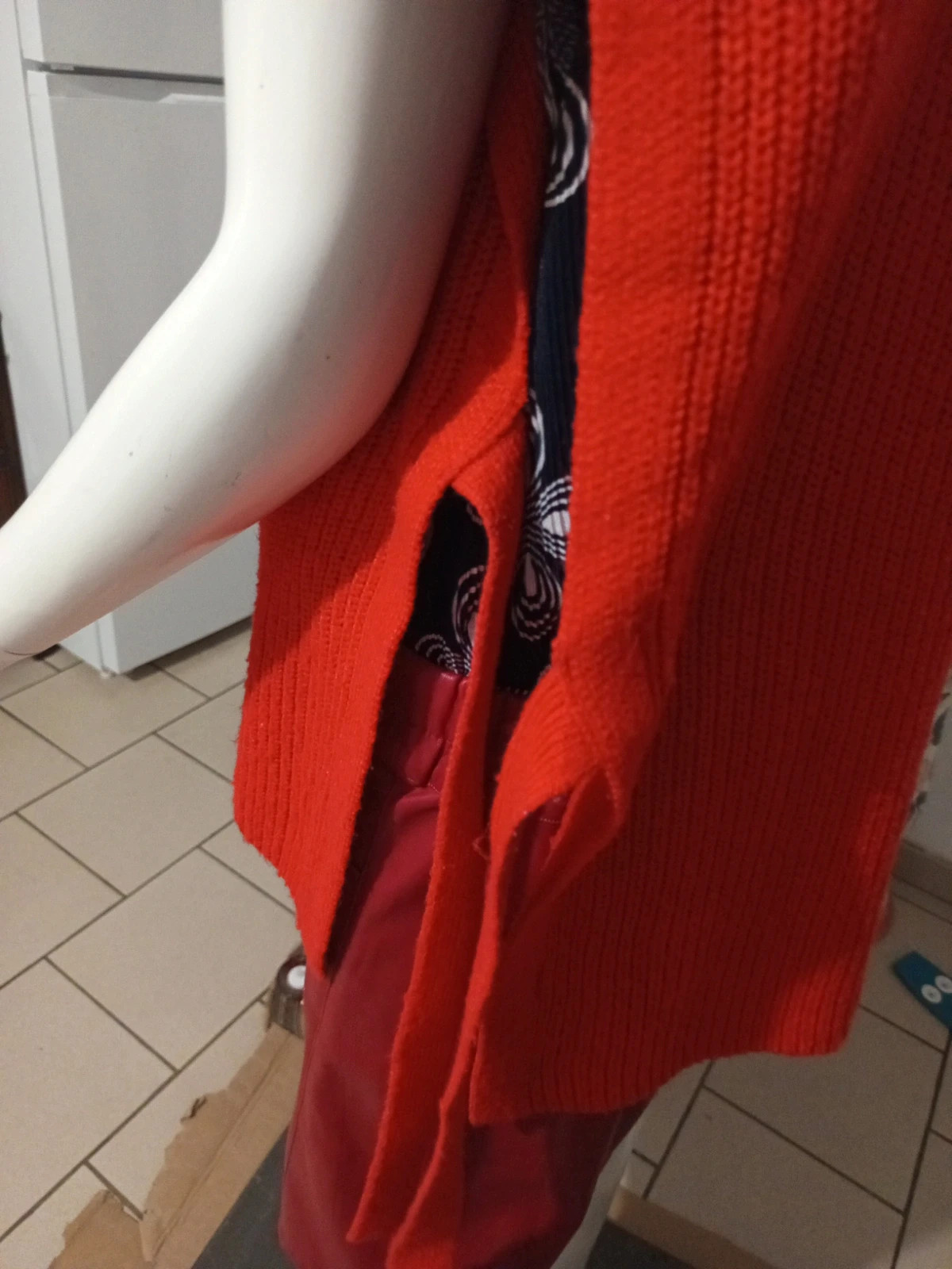 Pull sans manches en maille rouge Blancheporte (Taille L/XL) – Blancheporte – taille L / 40 / 12 3