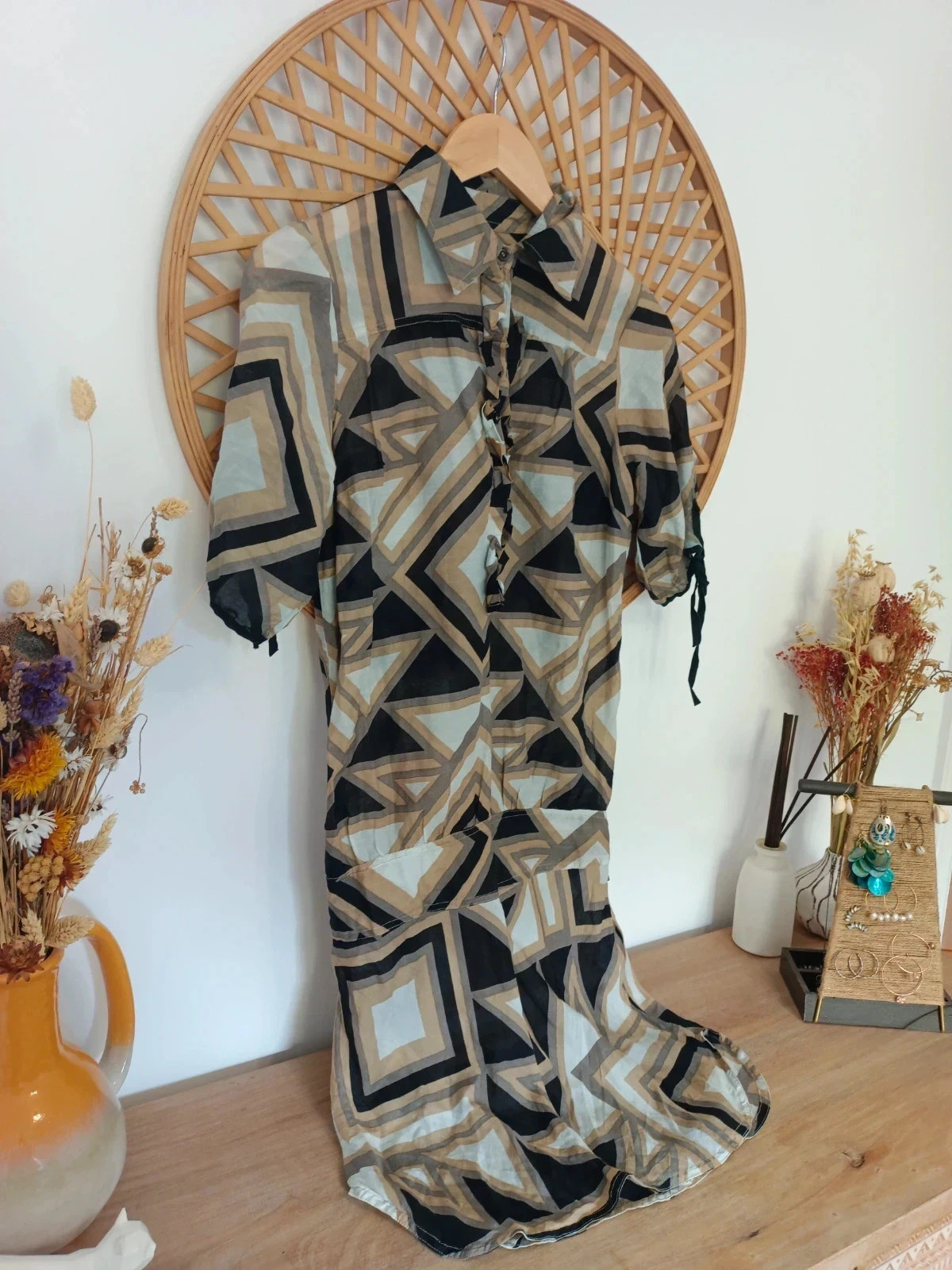 Vestido DEPT Geometric Print • Robe Géométrique • Abito Geometrico • Boho Chic Dress – Dept – taille S / 36 / 8 3