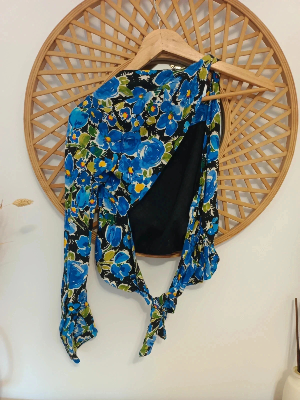 Zara top asimétrico floral espalda descubierta crop fiesta verano – Zara – taille S / 36 / 8 4
