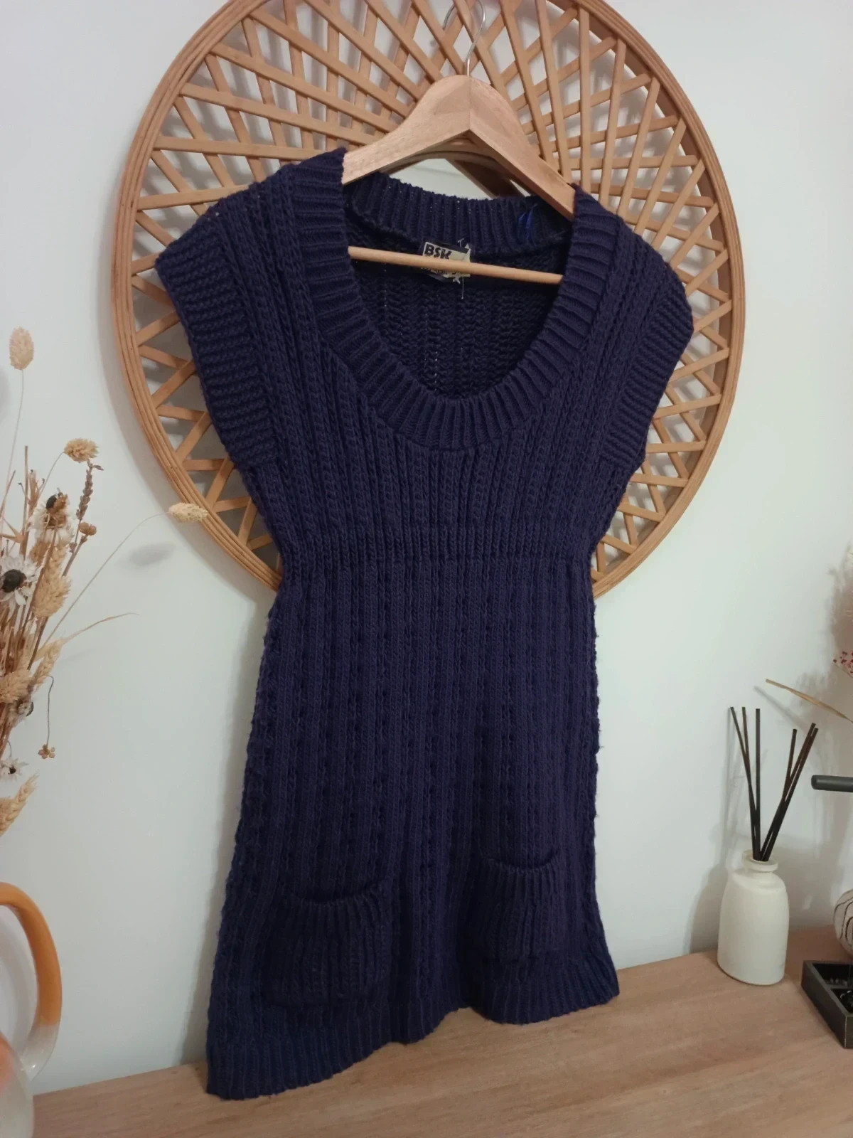 Vestido de punto BSK by Bershka purple / knitted sleeveless dress / robe maille violet – Bershka – taille S / 36 / 8 2