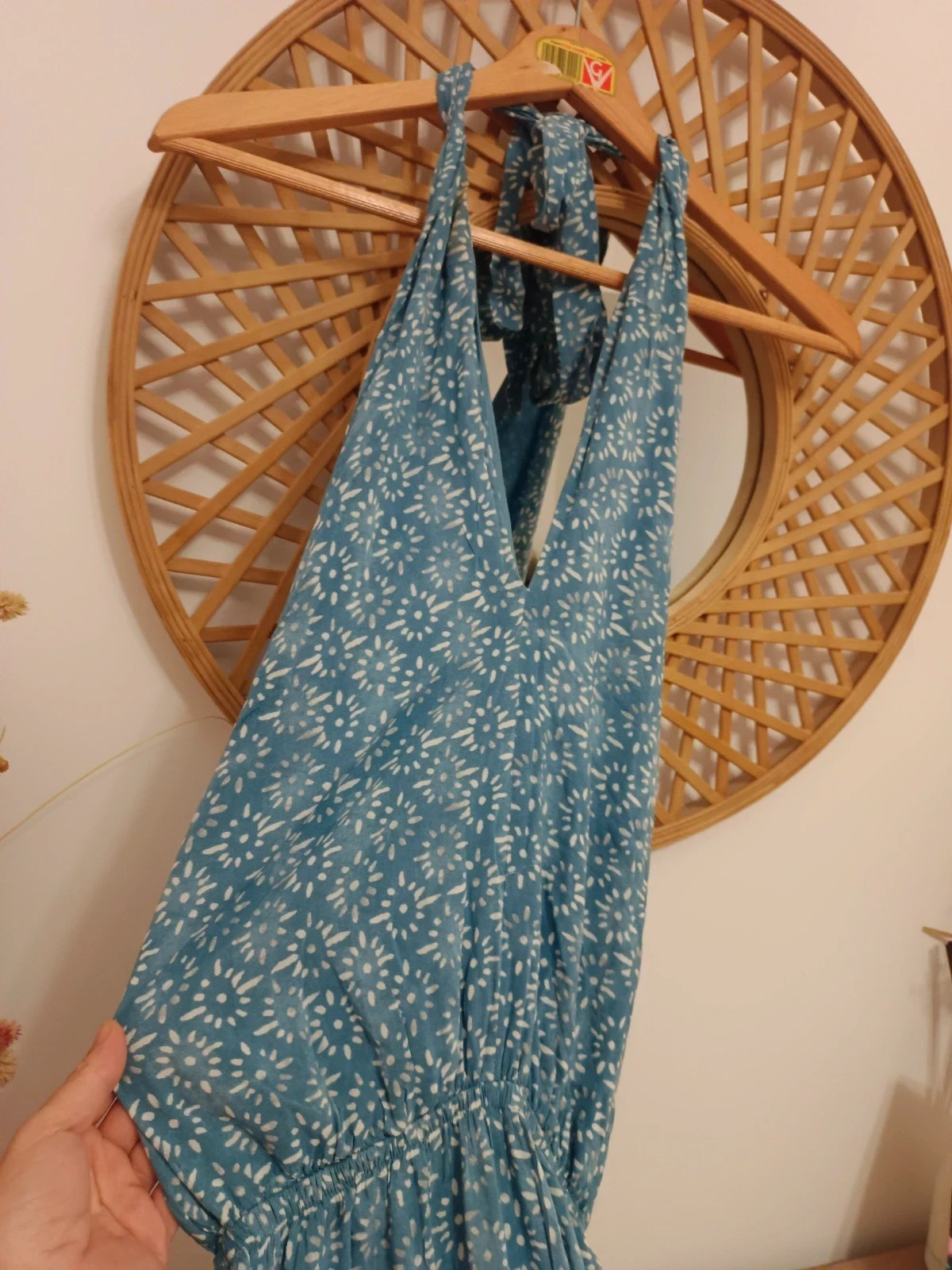 Mono largo boho Women'Secret azul estampado floral espalda descubierta halter palazzo S-M – Women'secret – taille S / 36 / 8 5