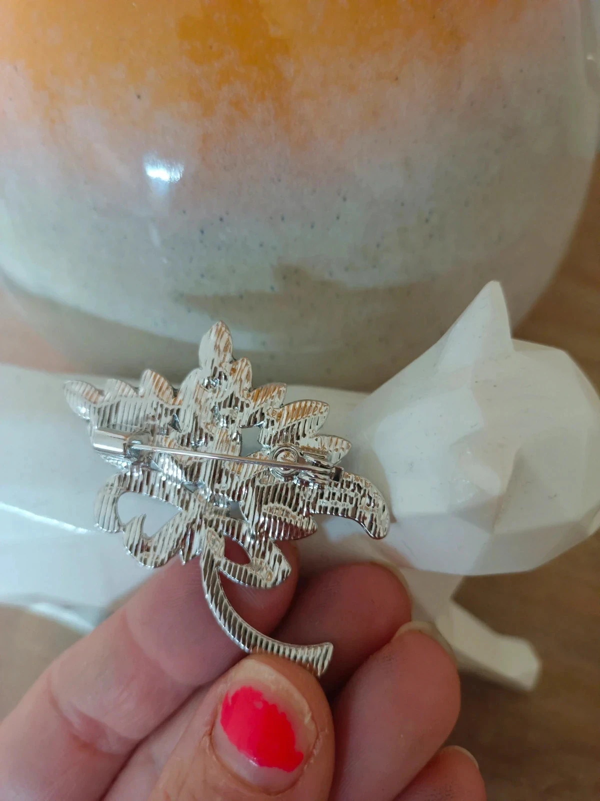 Broche vintage blue flower · elegant bijou · brooch cristal azul – Local – taille Taille unique 3