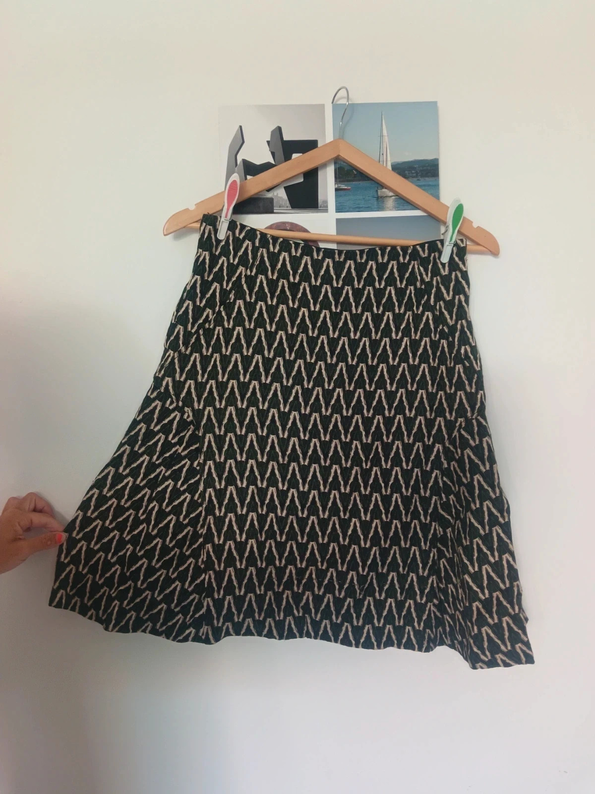 Bimba y Lola falda evasé viscosa y lana estampado geométrico T36 | Wool Blend Skirt | Jupe – Bimba Y Lola – taille S / 36 / 8 2
