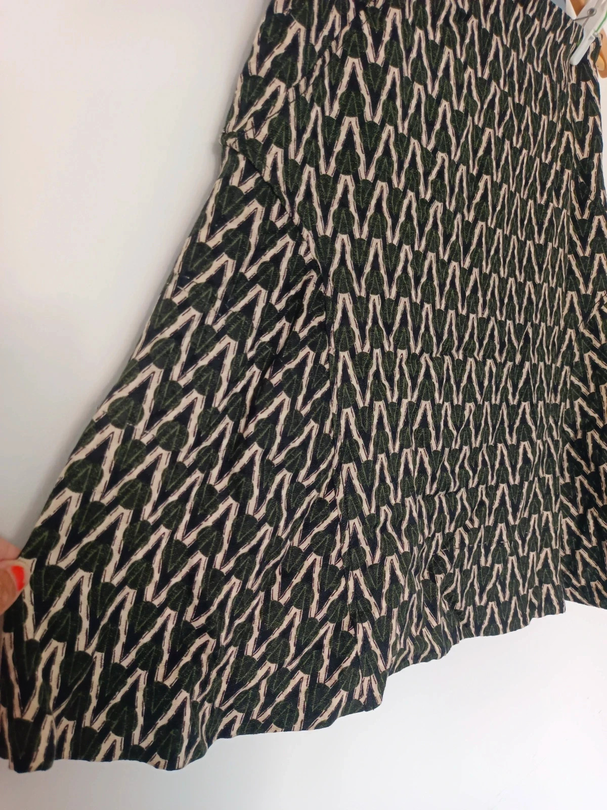 Bimba y Lola falda evasé viscosa y lana estampado geométrico T36 | Wool Blend Skirt | Jupe – Bimba Y Lola – taille S / 36 / 8 3