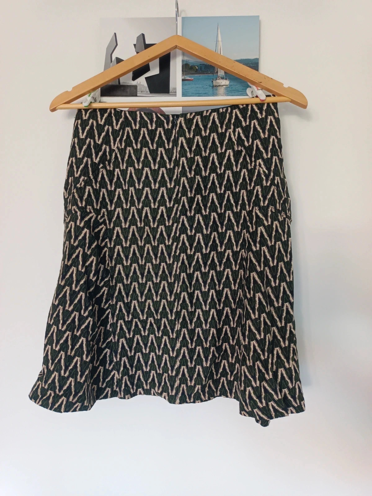 Bimba y Lola falda evasé viscosa y lana estampado geométrico T36 | Wool Blend Skirt | Jupe – Bimba Y Lola – taille S / 36 / 8 4