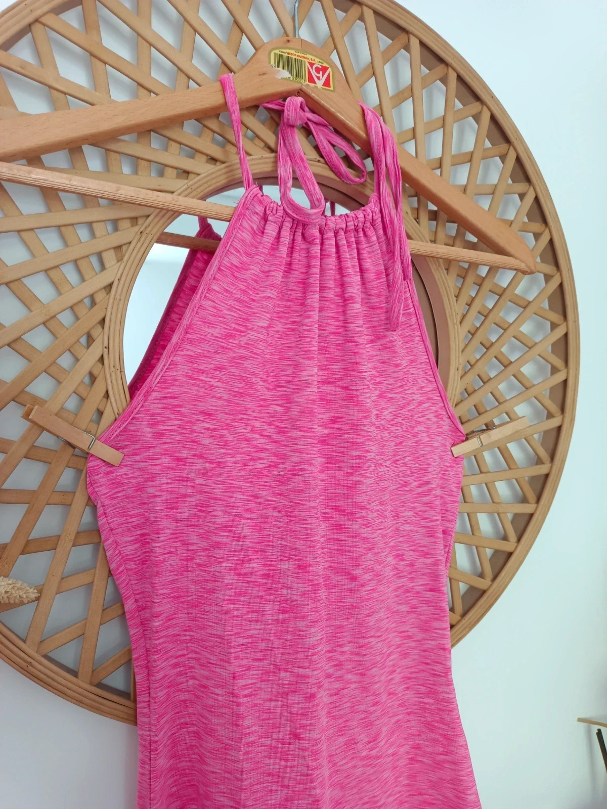 Vestido halter rosa fucsia Shein S vestido ajustado verano casual fiesta beachwear neon pink – Shein – taille S / 36 / 8 3