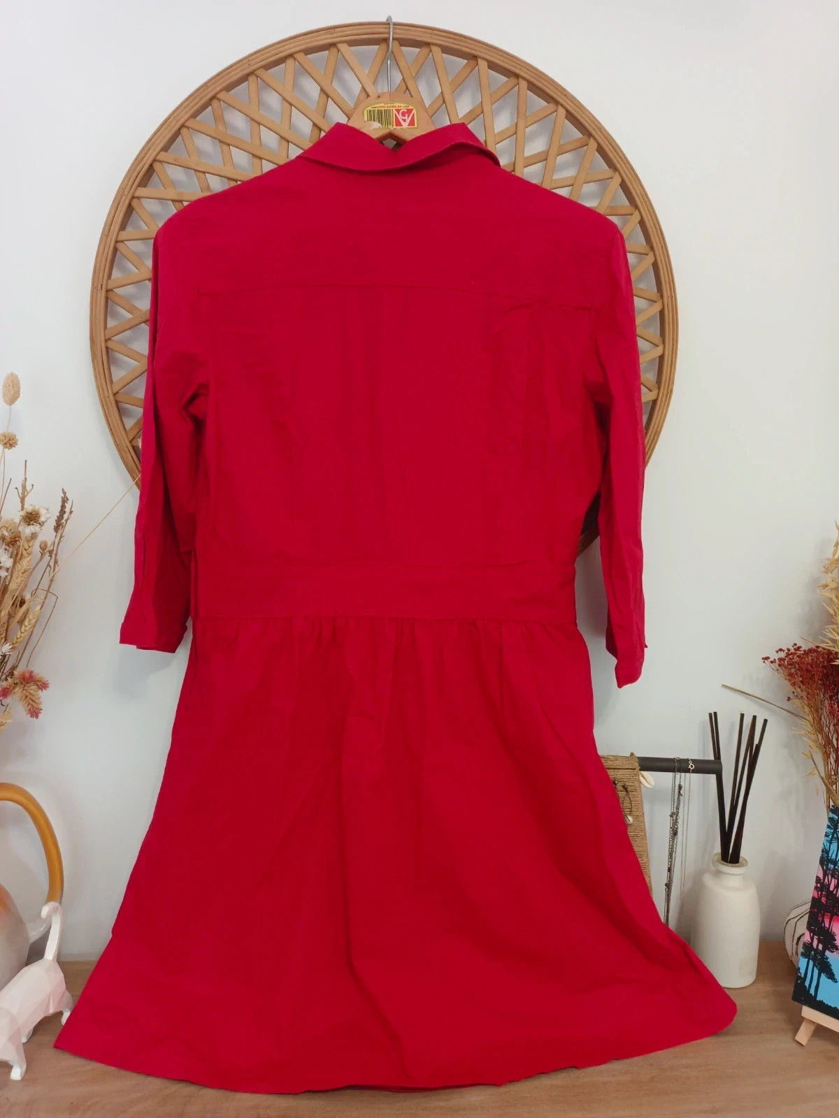 Vestido Tom Tailor rojo safari shirt dress robe chemise Kleid rot talla 40 – Tom Tailor – taille L / 40 / 12 4