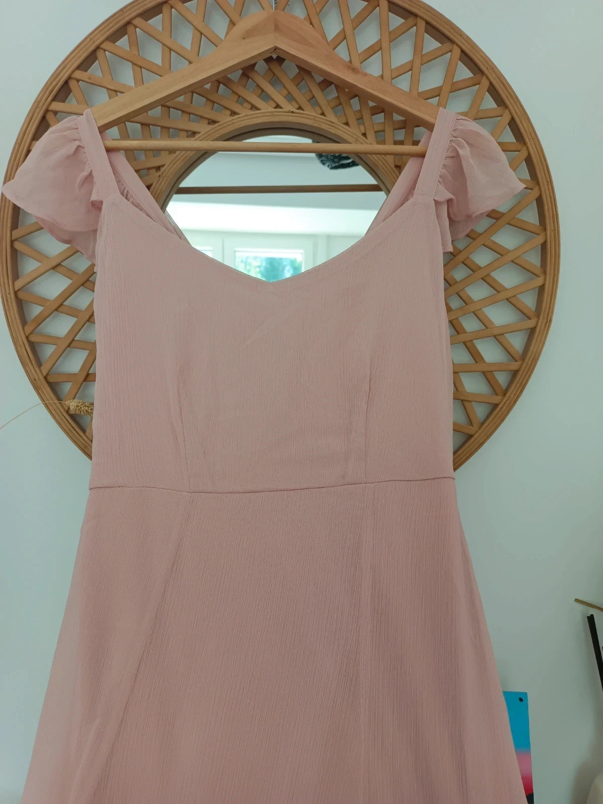Vestido largo Pale Mauve Maxi Dress Rosa Palo Open Back Robe Longue Romantic Fiesta Boda Invitada – Vila – taille M / 38 / 10 3