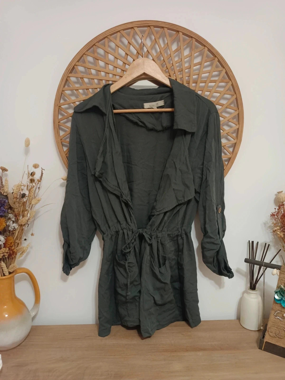 Naëlle grey tencel parka jacket / chaqueta gris ligera mujer 100% tencel M – Naëlle – taille M / 38 / 10