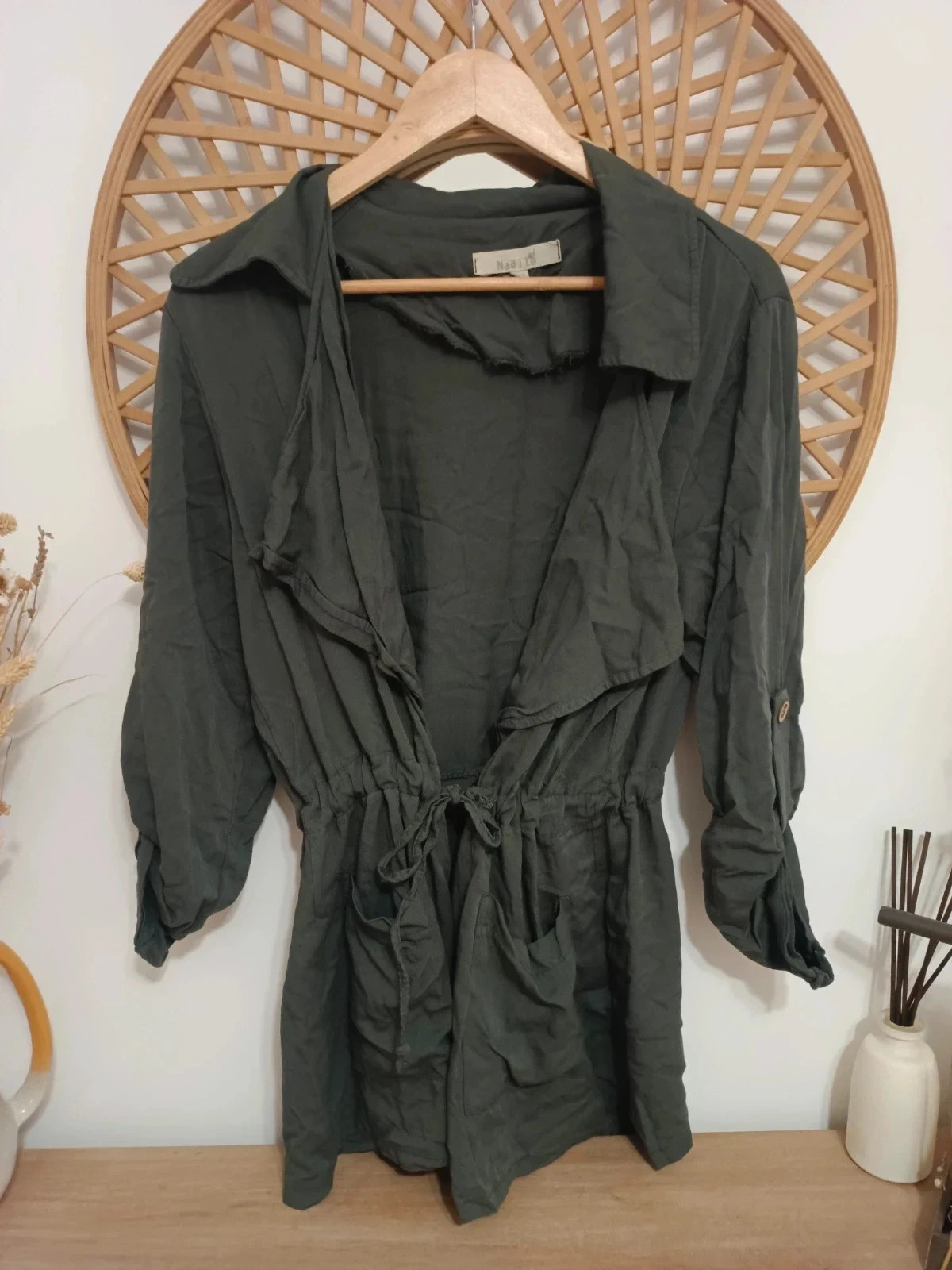 Naëlle grey tencel parka jacket / chaqueta gris ligera mujer 100% tencel M – Naëlle – taille M / 38 / 10 2