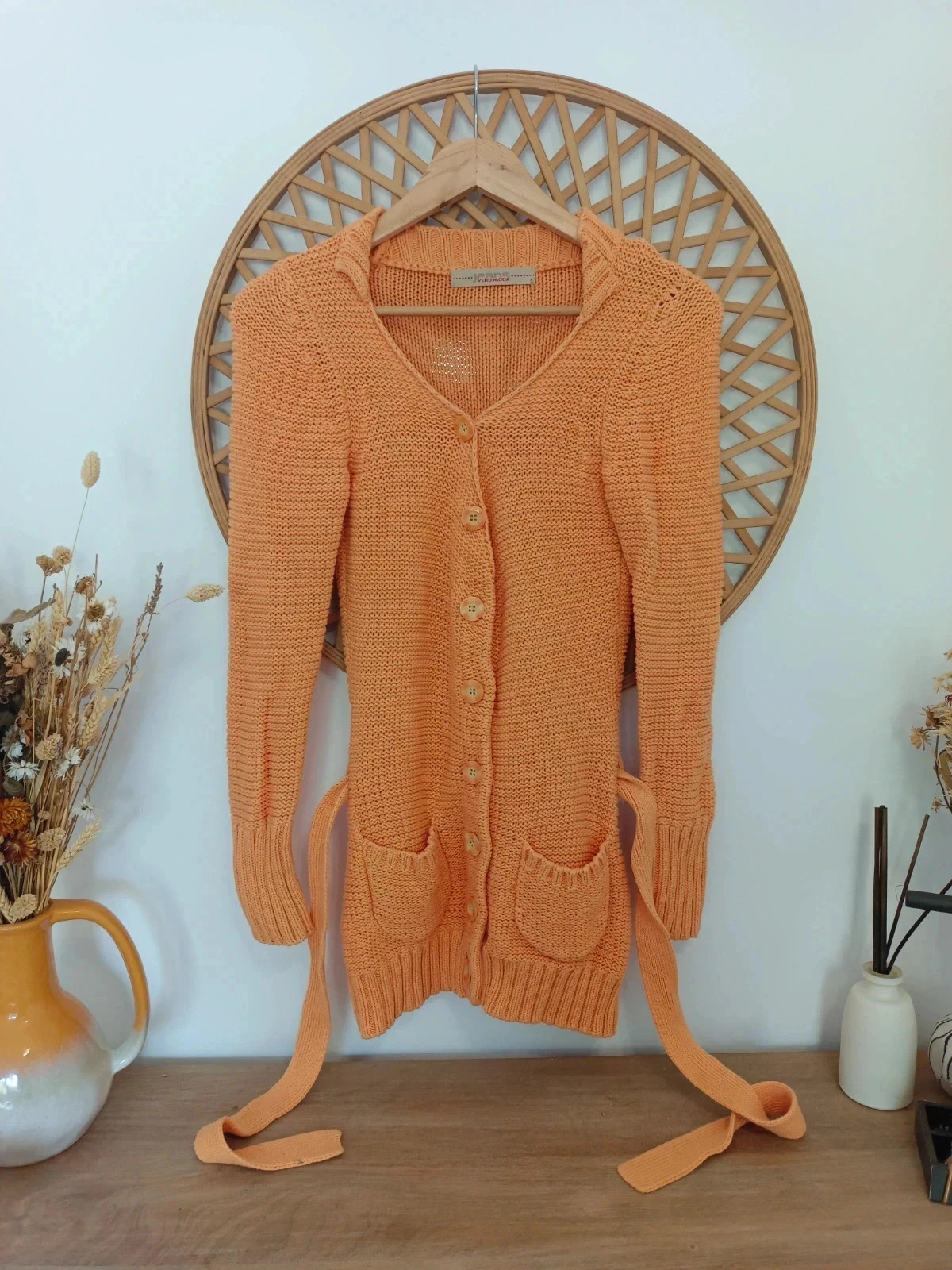 Cárdigan largo naranja Vero Moda Ceina talla S – Vero Moda – taille S / 36 / 8 2