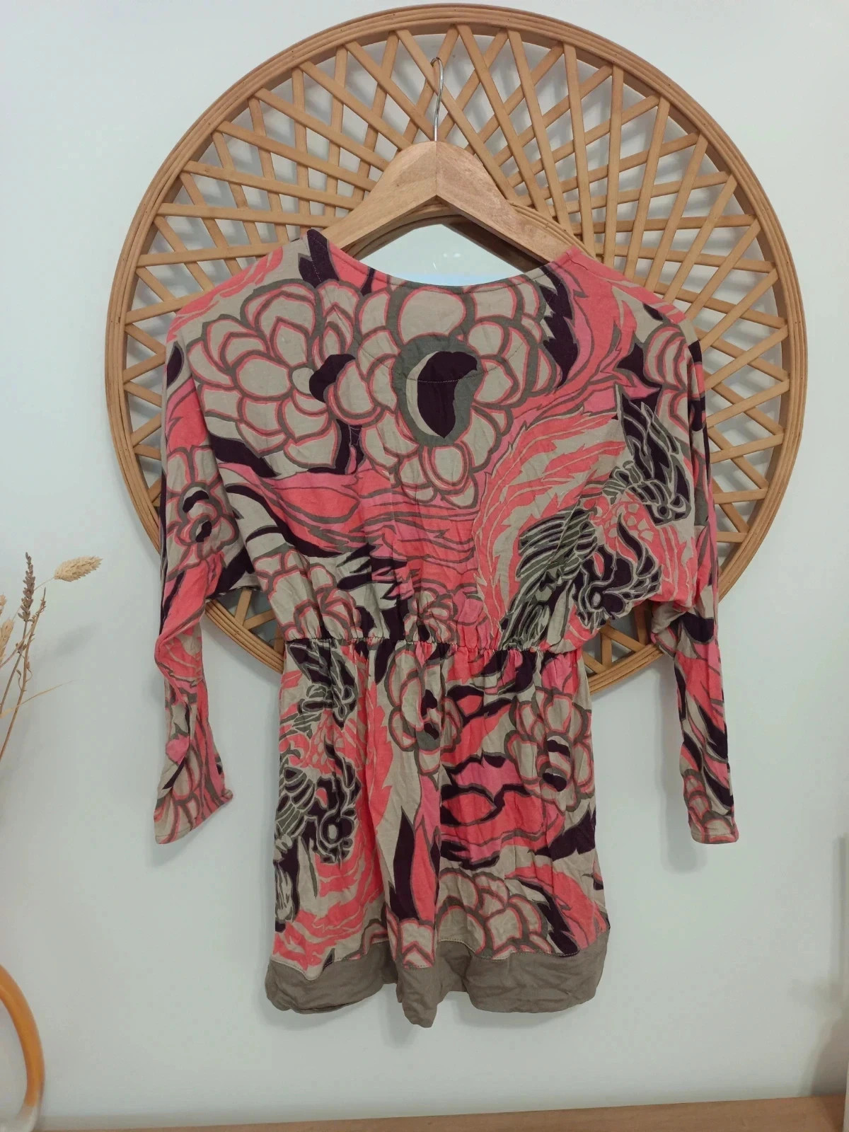 Camiseta con diseño bohemio floral, Zara, talla S, 100% viscosa – Zara Basic – taille S / 36 / 8 4