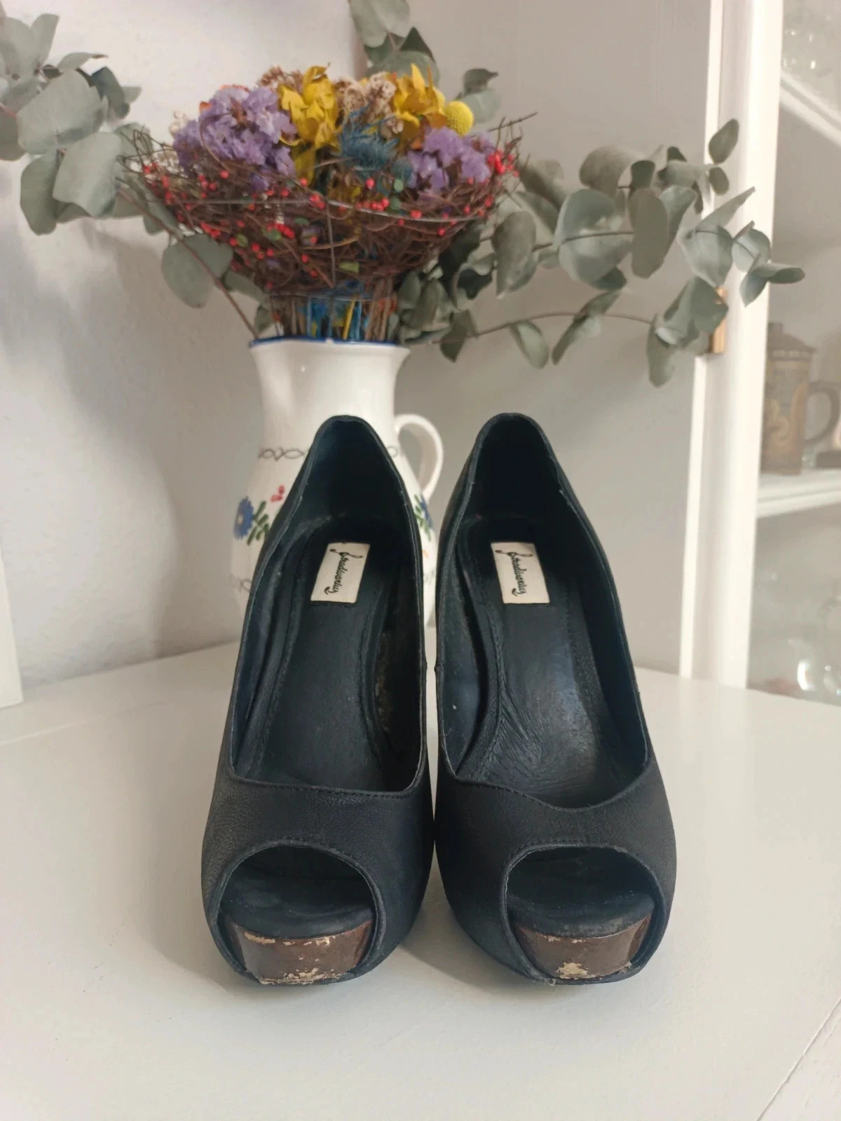 Zapatos de tacón alto en color negro con diseño de punta abierta (peep toe) – Stradivarius – taille 37 2