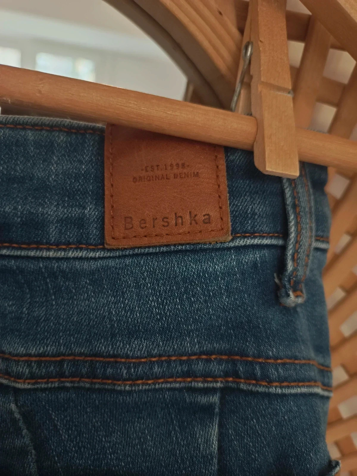 Bershka skinny jeans denim azul – vaquero pitillo stretch femme – blue jeans – Bershka – taille XS / 34 / 6 5