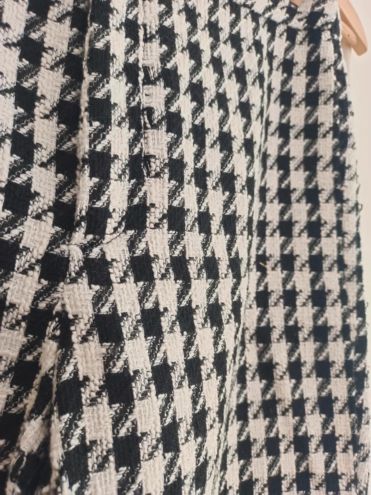 Pantalón pata de gallo blanco negro T36 elegante tweed Stradivarius – Stradivarius – taille S / 36 / 8 5