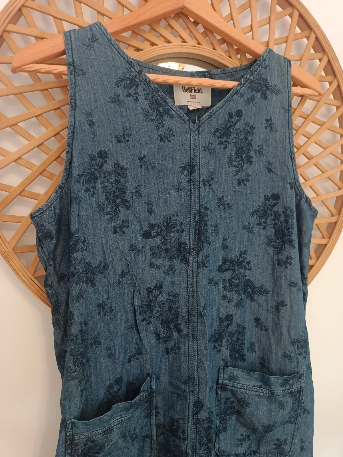 Vestido vaquero Bellfield S denim floral Tencel algodón bolsillos casual boho – Bellfield – taille S / 36 / 8 3