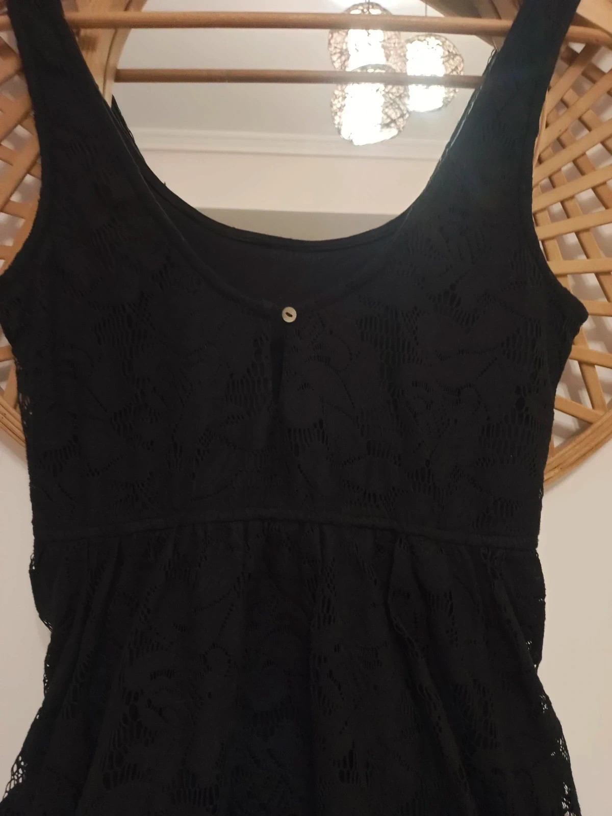 ZARA Black Lace Dress / Vestido encaje negro / Robe dentelle noire – Zara Trafaluc – taille L / 40 / 12 5