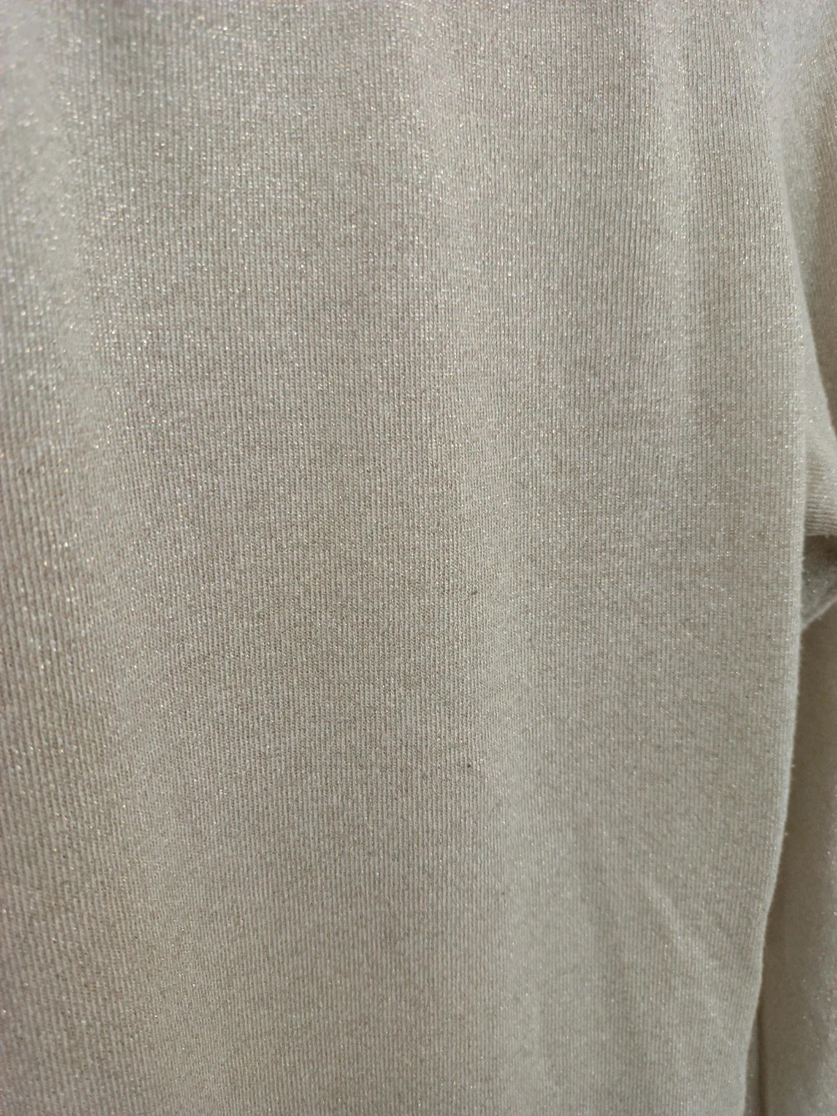 Jersey fino H&M shimmer top beige brillante manga 3/4 M-L – H&M – taille M / 38 / 10 5