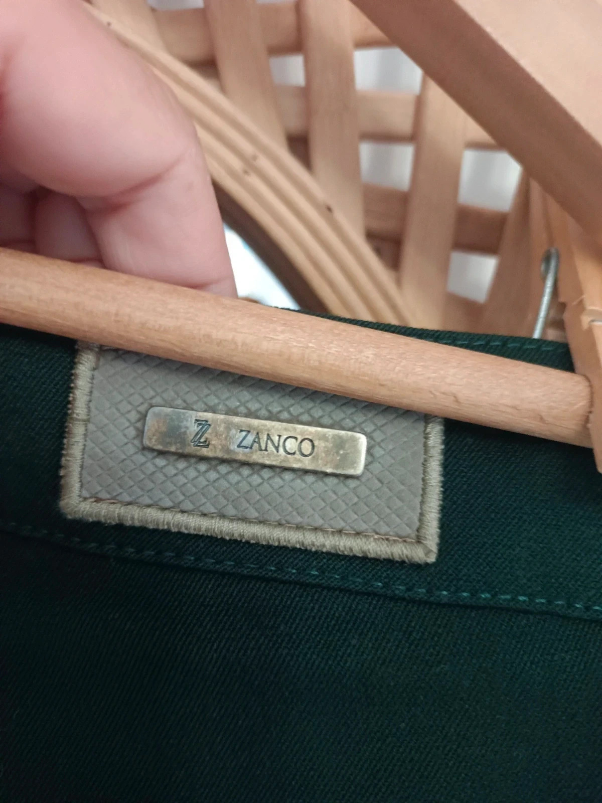 Pantalón Vestir Zanco T42 Verde Botella Clásico Recto Elegante Oficina Formal – zanco – taille XL / 42 / 14 5