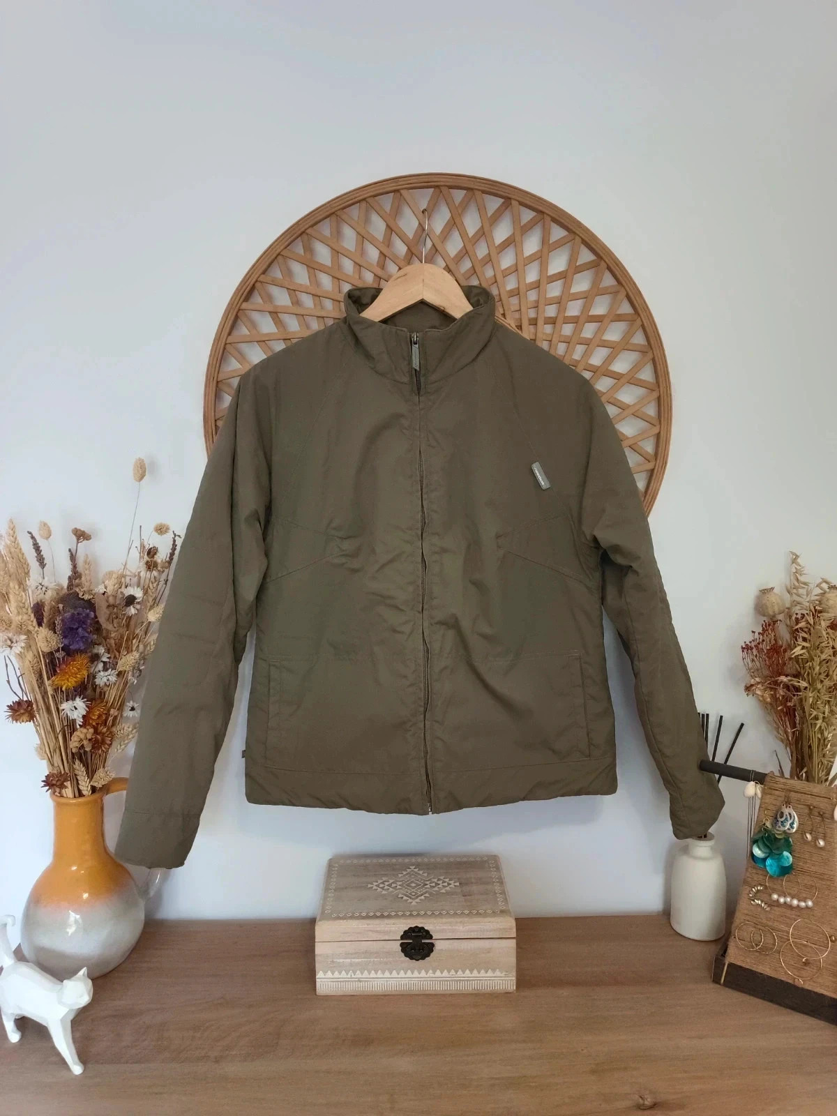 Chaqueta acolchada Reebok verde caqui M – puffer jacket khaki sport casual – Reebok – taille M / 38 / 10 2