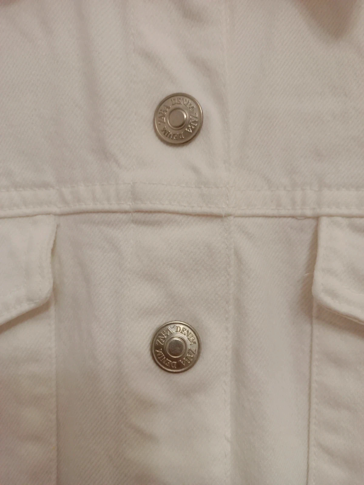 Vestido denim blanco Zara · robe chemise blanche · white shirt dress · abito chemisier XS-S – Zara – taille XS / 34 / 6 5