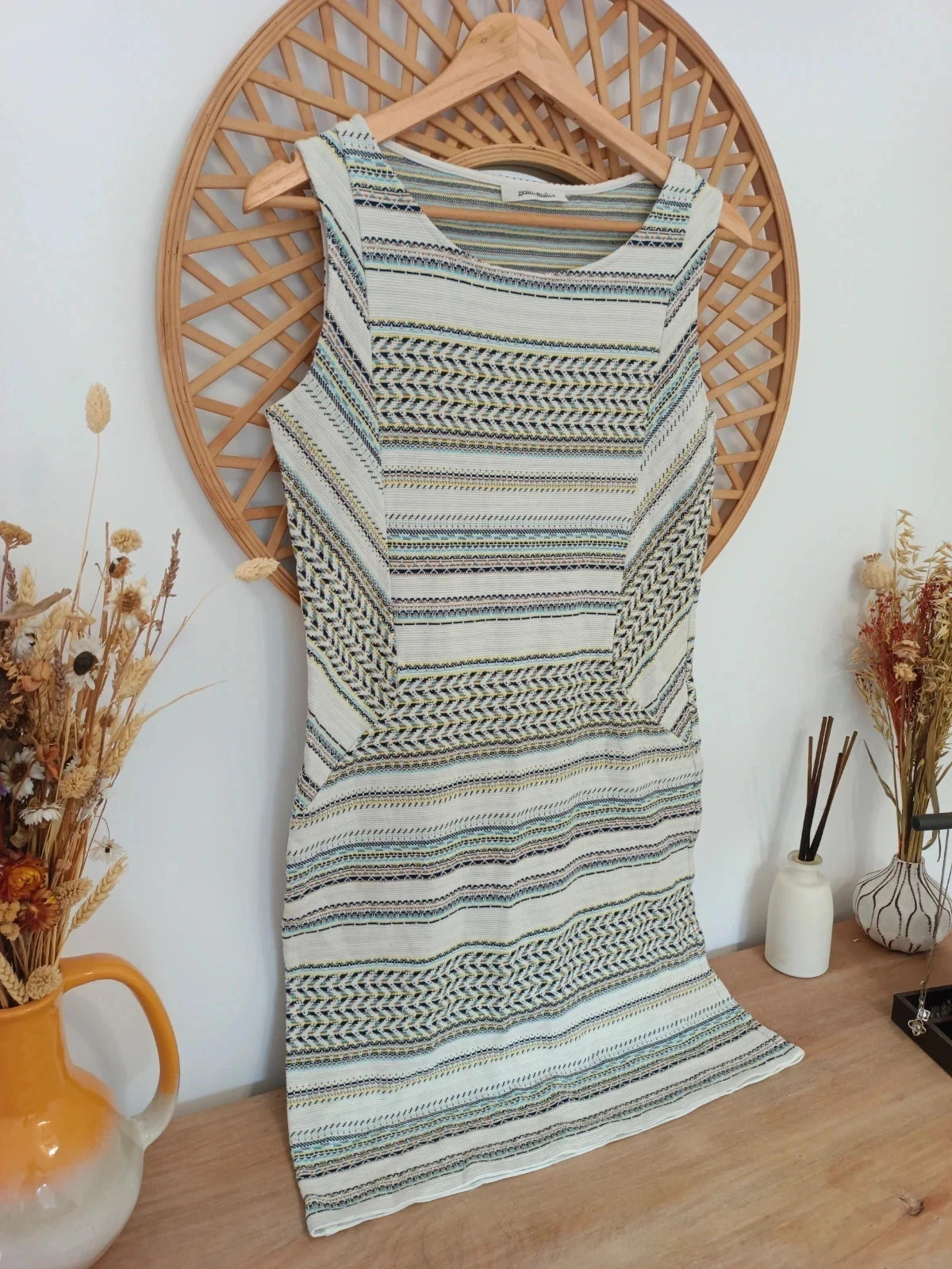 Vestido Grain de Malice de punto sin mangas, con diseño geométrico – Grain de Malice – taille S / 36 / 8 3