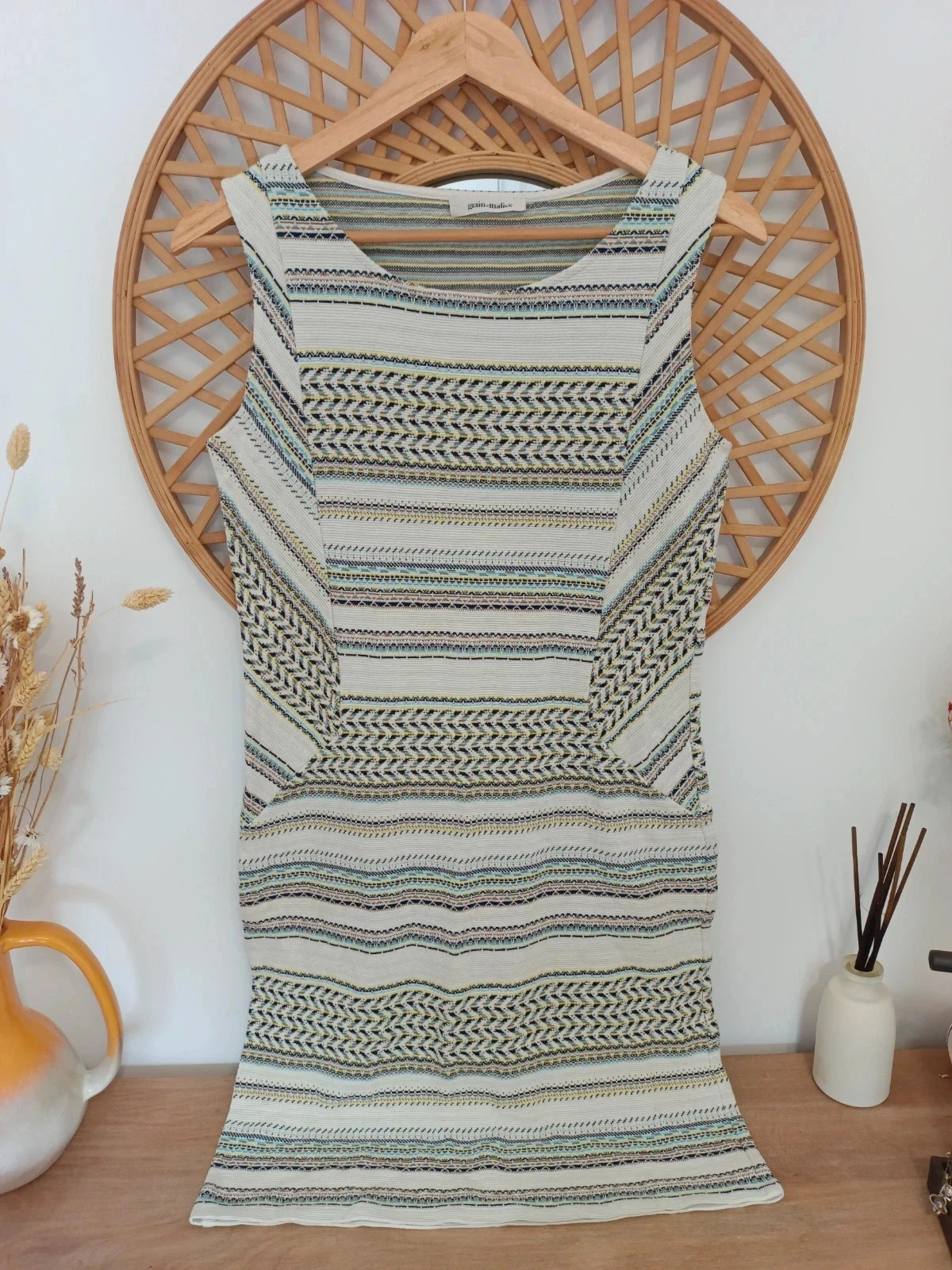 Vestido Grain de Malice de punto sin mangas, con diseño geométrico – Grain de Malice – taille S / 36 / 8 2