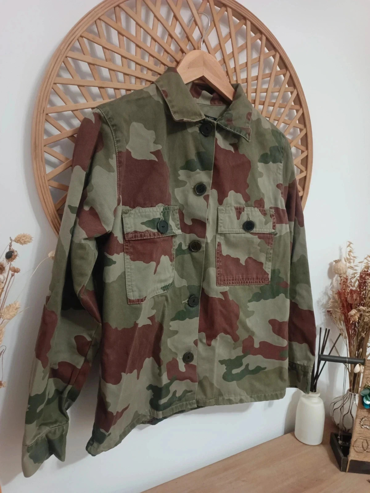 Zara TRF camouflage jacket military style / chaqueta camuflaje algodón – Zara Trafaluc – taille S / 36 / 8 4
