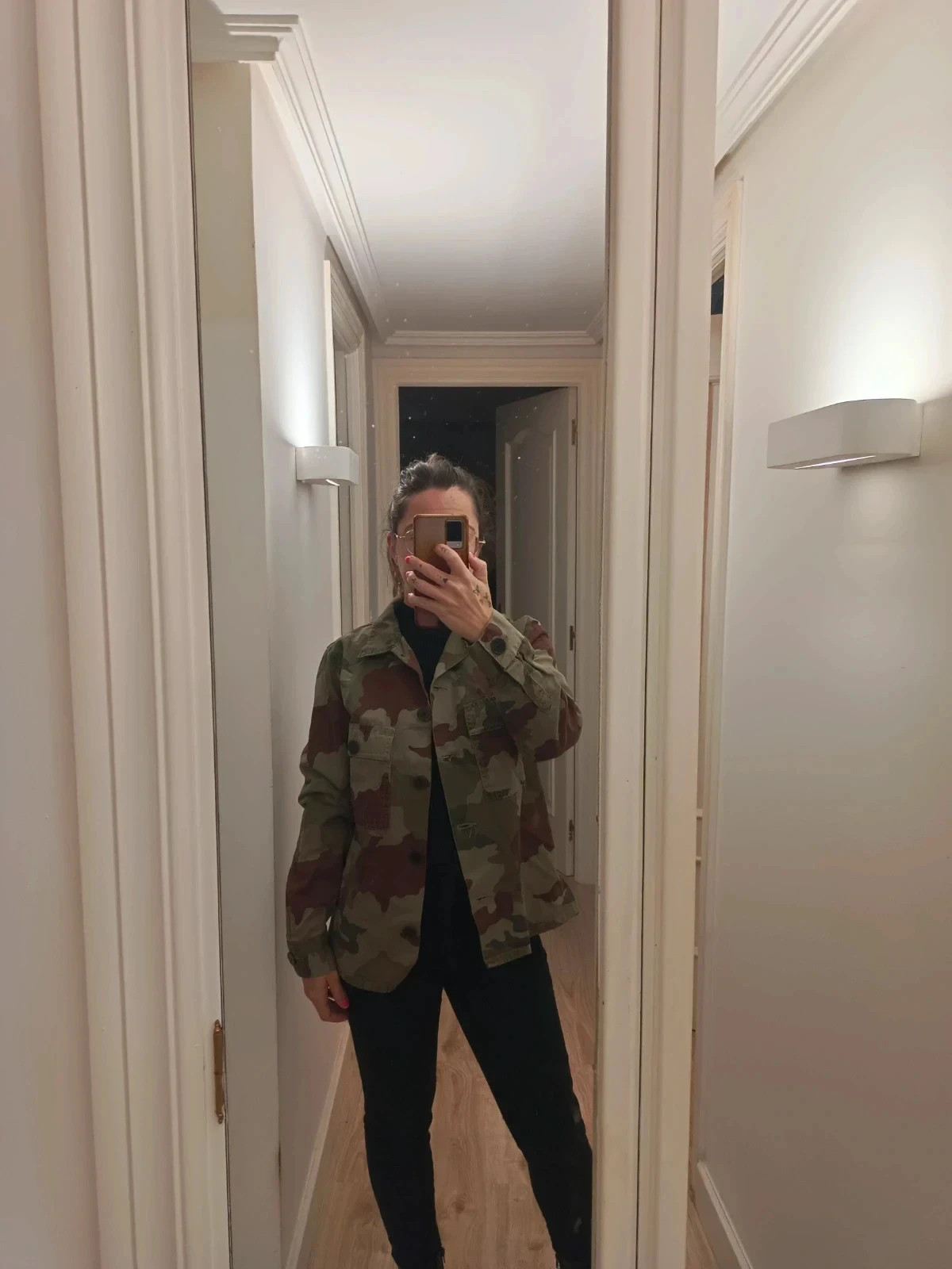 Zara TRF camouflage jacket military style / chaqueta camuflaje algodón