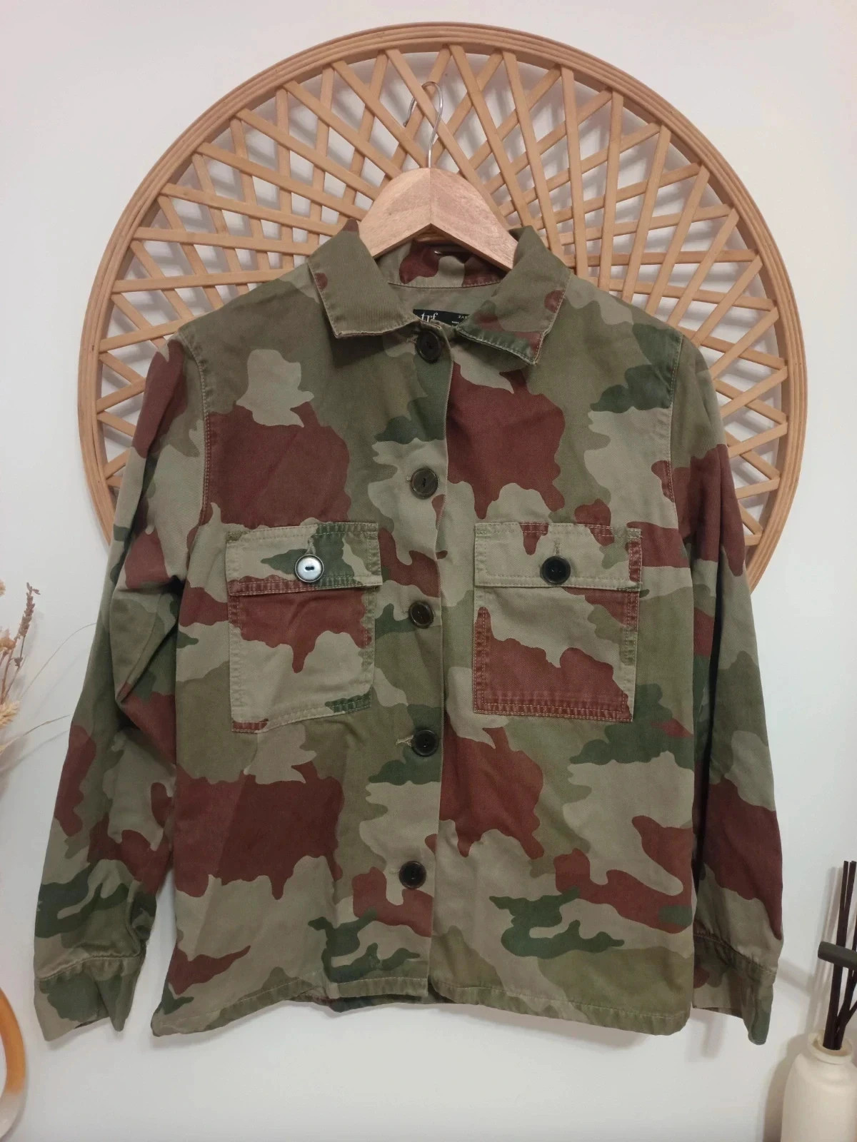 Zara TRF camouflage jacket military style / chaqueta camuflaje algodón – Zara Trafaluc – taille S / 36 / 8 3
