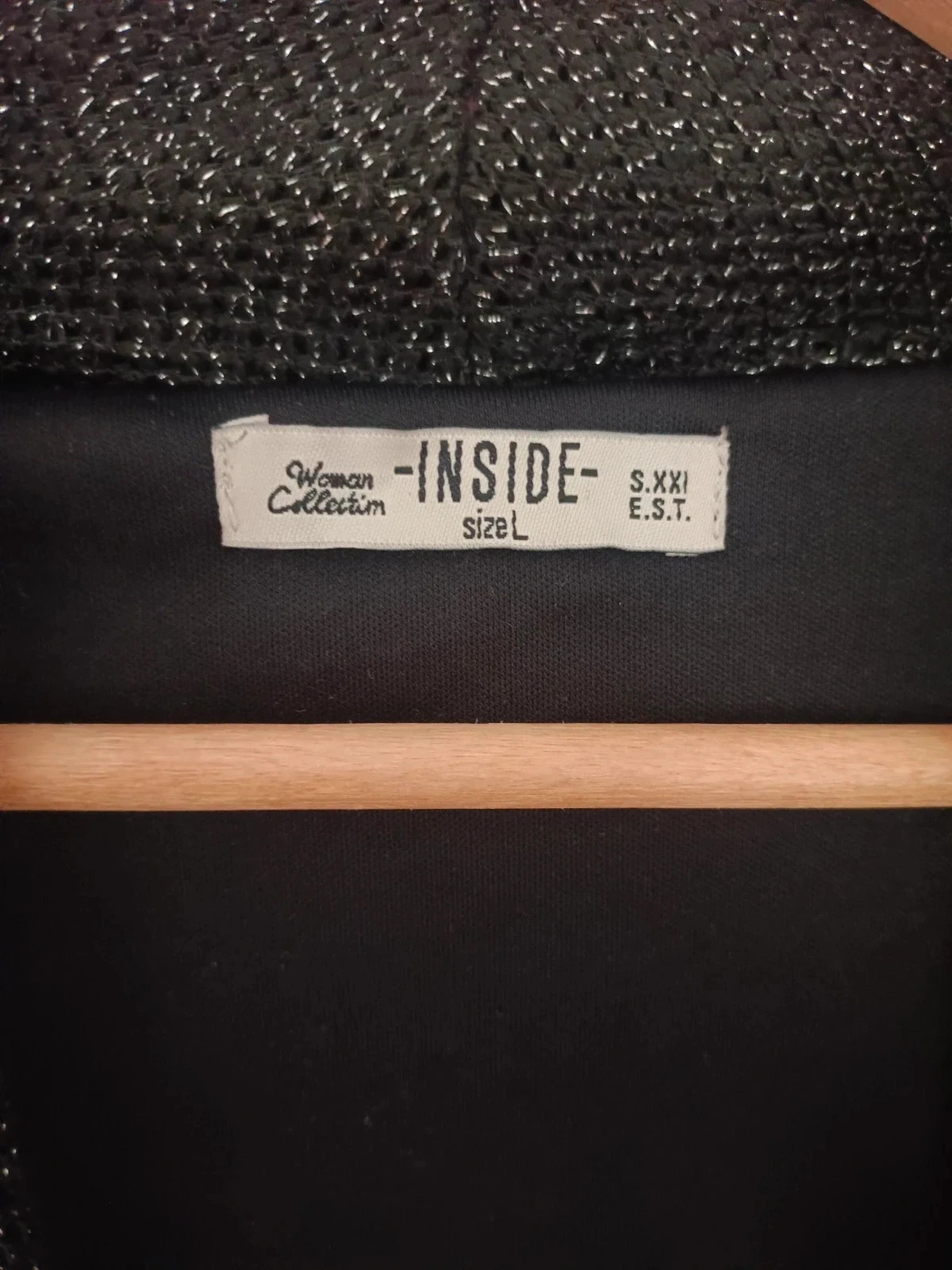 Chaqueta ligera de punto con brillo de la marca Inside. Talla L, estilo fluido y elegante – Inside – taille L / 40 / 12 5