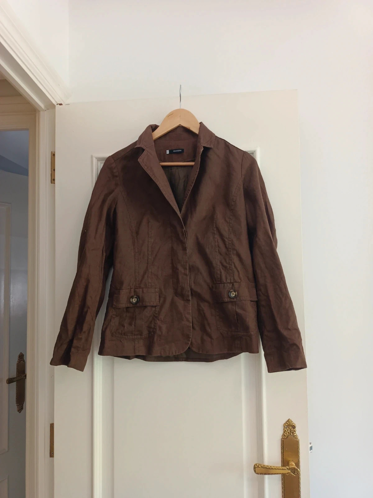 Blazer marrón de lino Escorpion – talla S