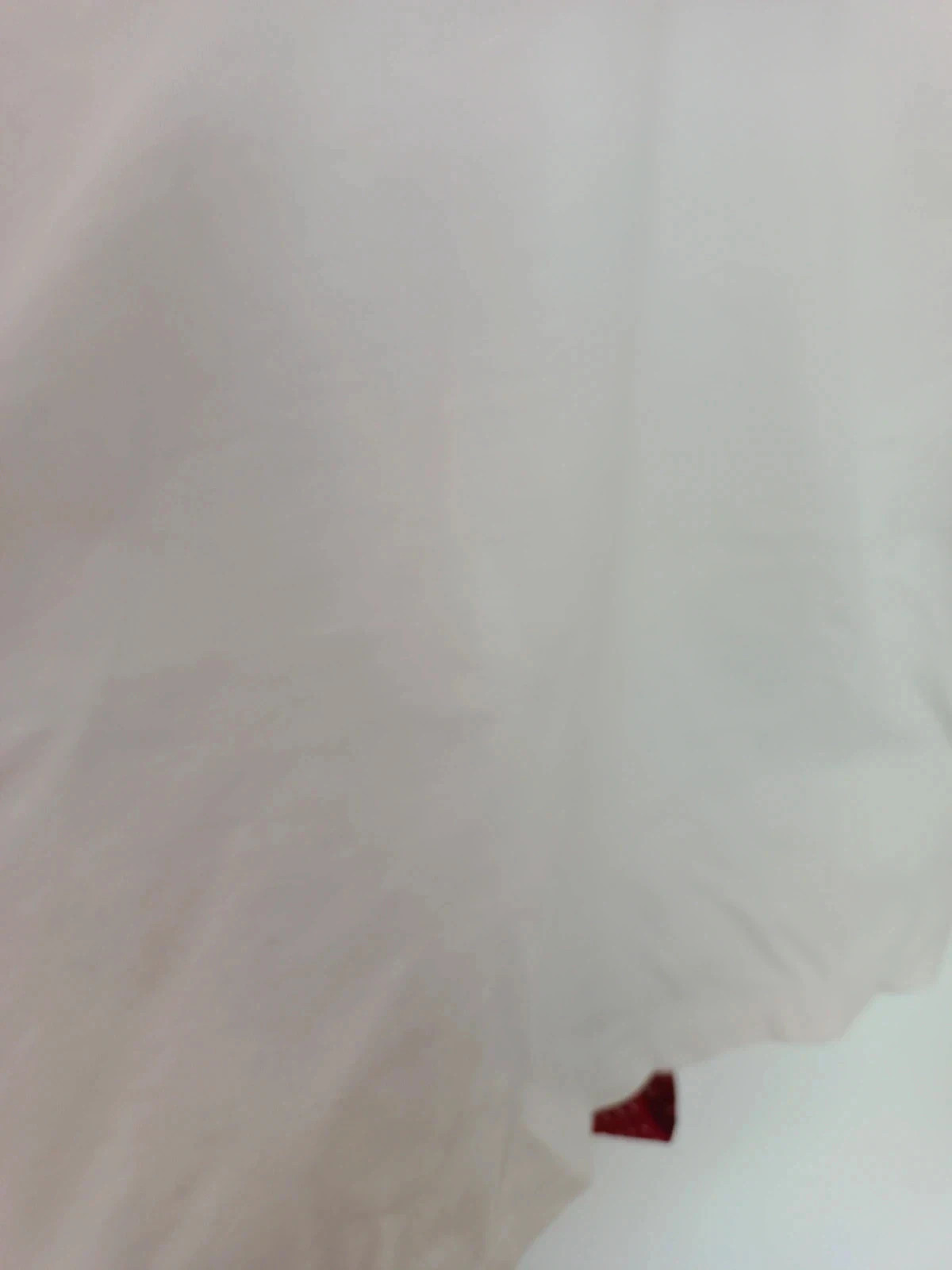 Top corto blanco con dos lazos en la espalda en rojo con lunares blancos, talla XS – Shein – taille XS / 34 / 6 5