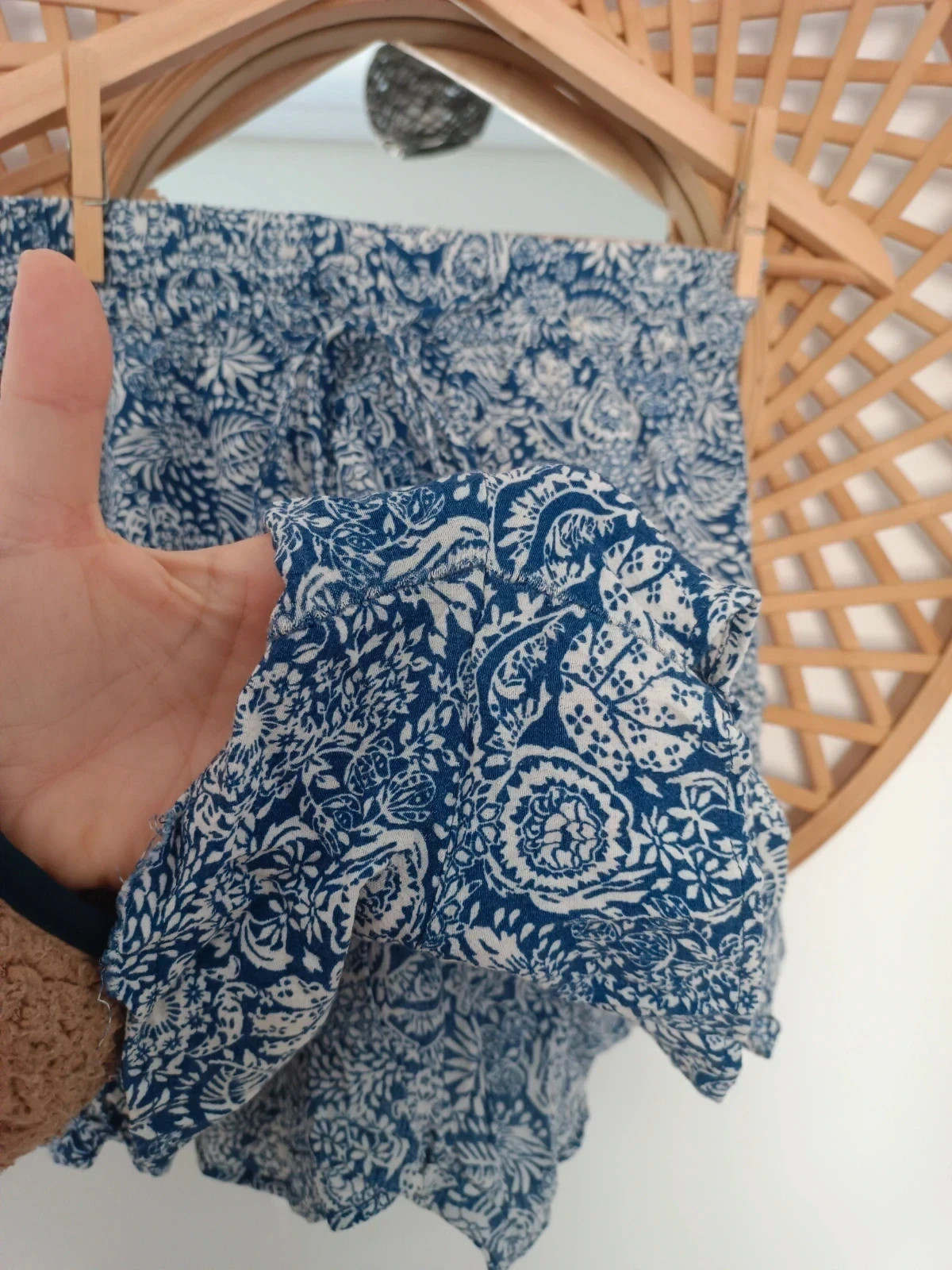 Zara Skort Blue White Print Falda Pantalón Azul Estampado Jupe Culotte Sommer Look – Zara – taille XS / 34 / 6 5