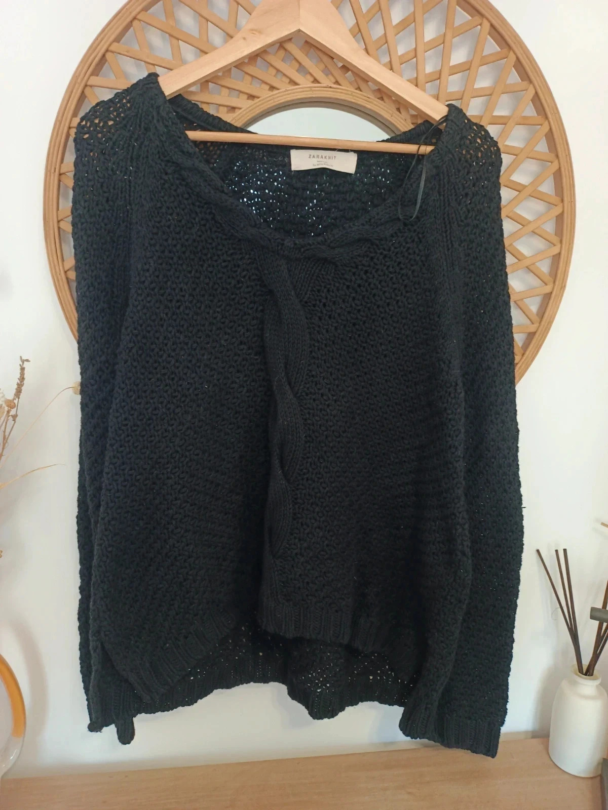 Zara Knit sweater pull jersey negro algodón size M cozy – Zara Knit – taille M / 38 / 10 2