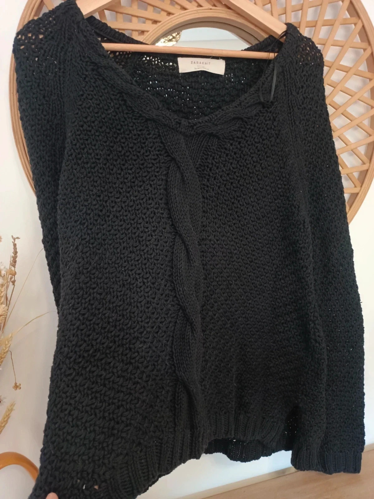 Zara Knit sweater pull jersey negro algodón size M cozy – Zara Knit – taille M / 38 / 10 4